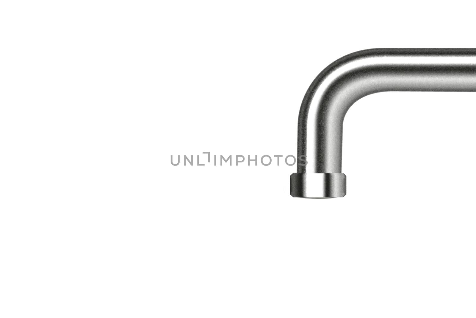 Chrome faucet isolate on white background