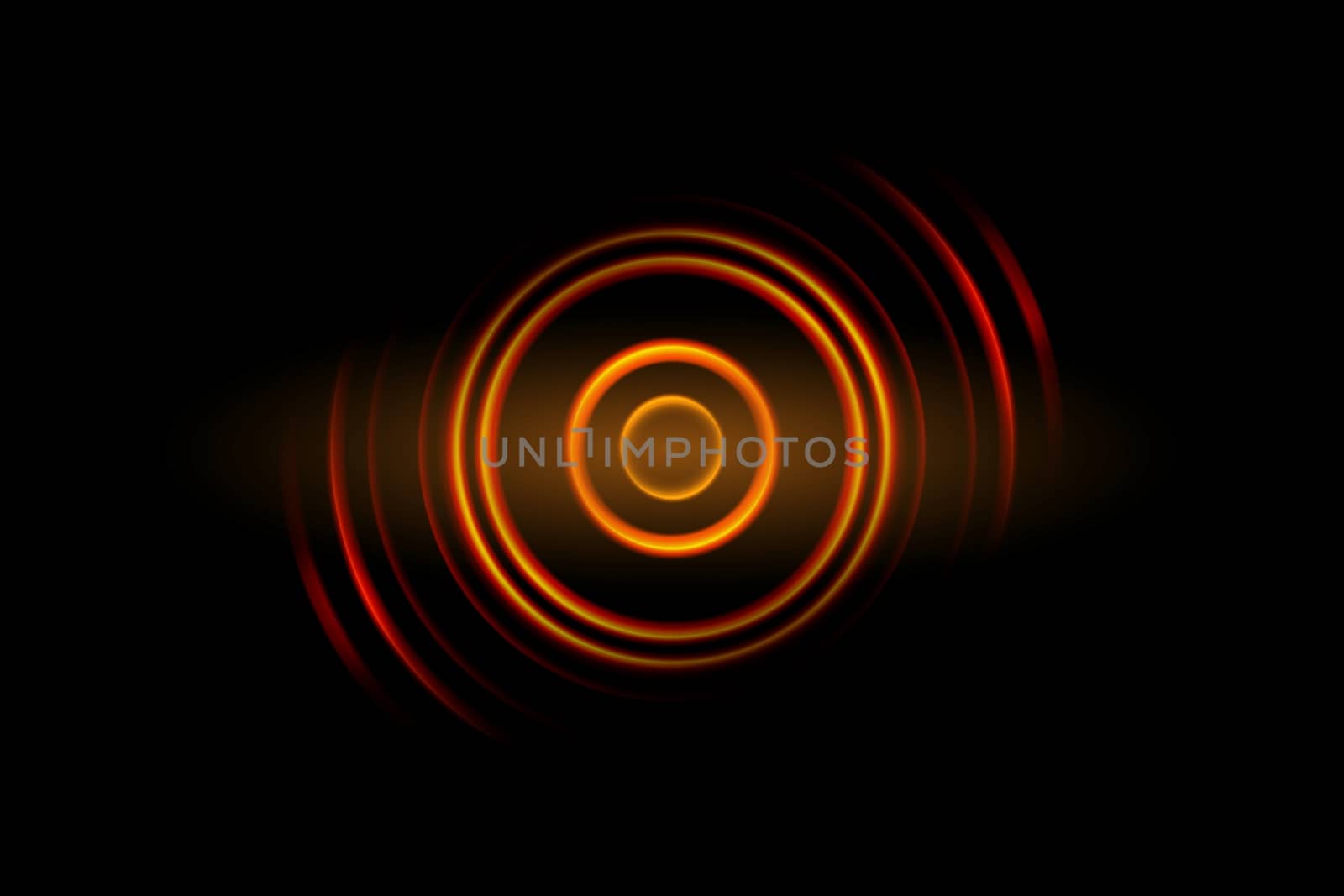 Abstract orange light circle effect background