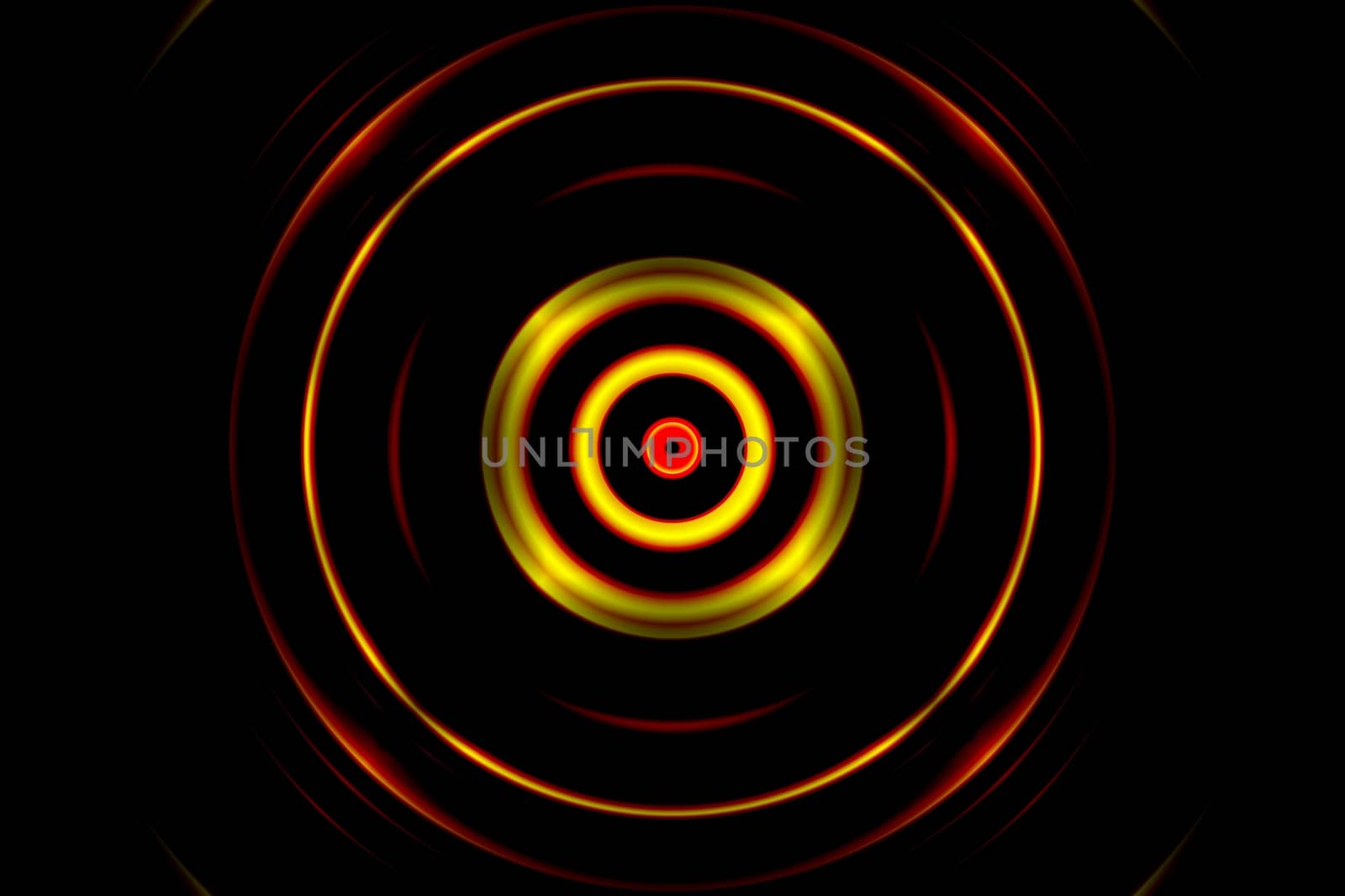 Orange light circle, abstract background
