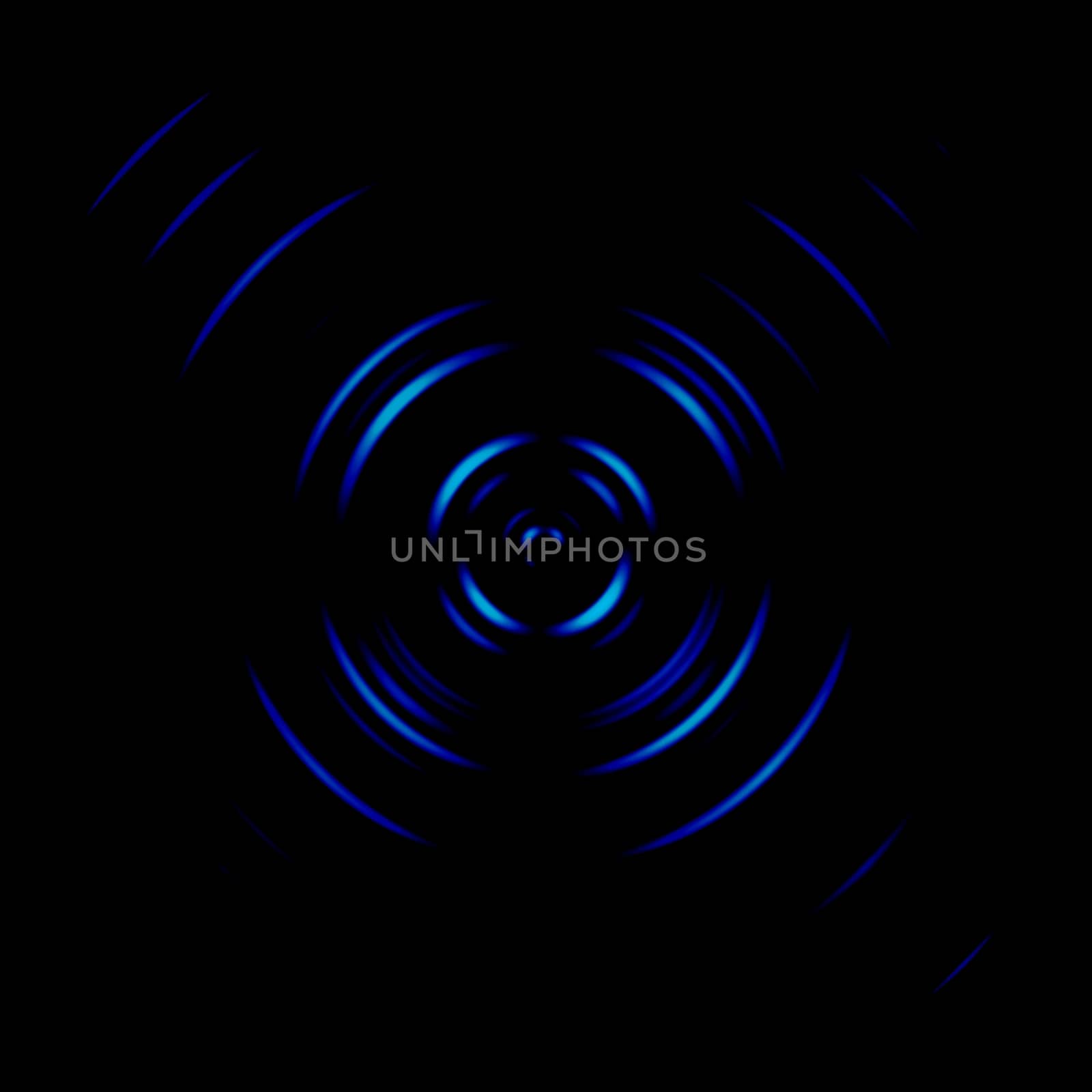 Blue galaxy spiral or circle signal, abstract background