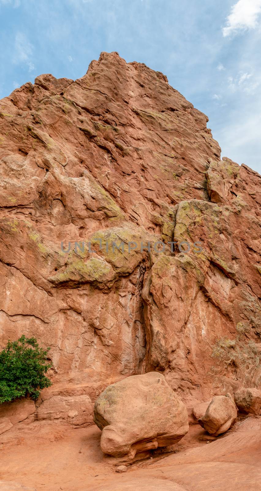 Sandstone formations along Central Garden Trail in Garden of the Gods, Colorado by Njean