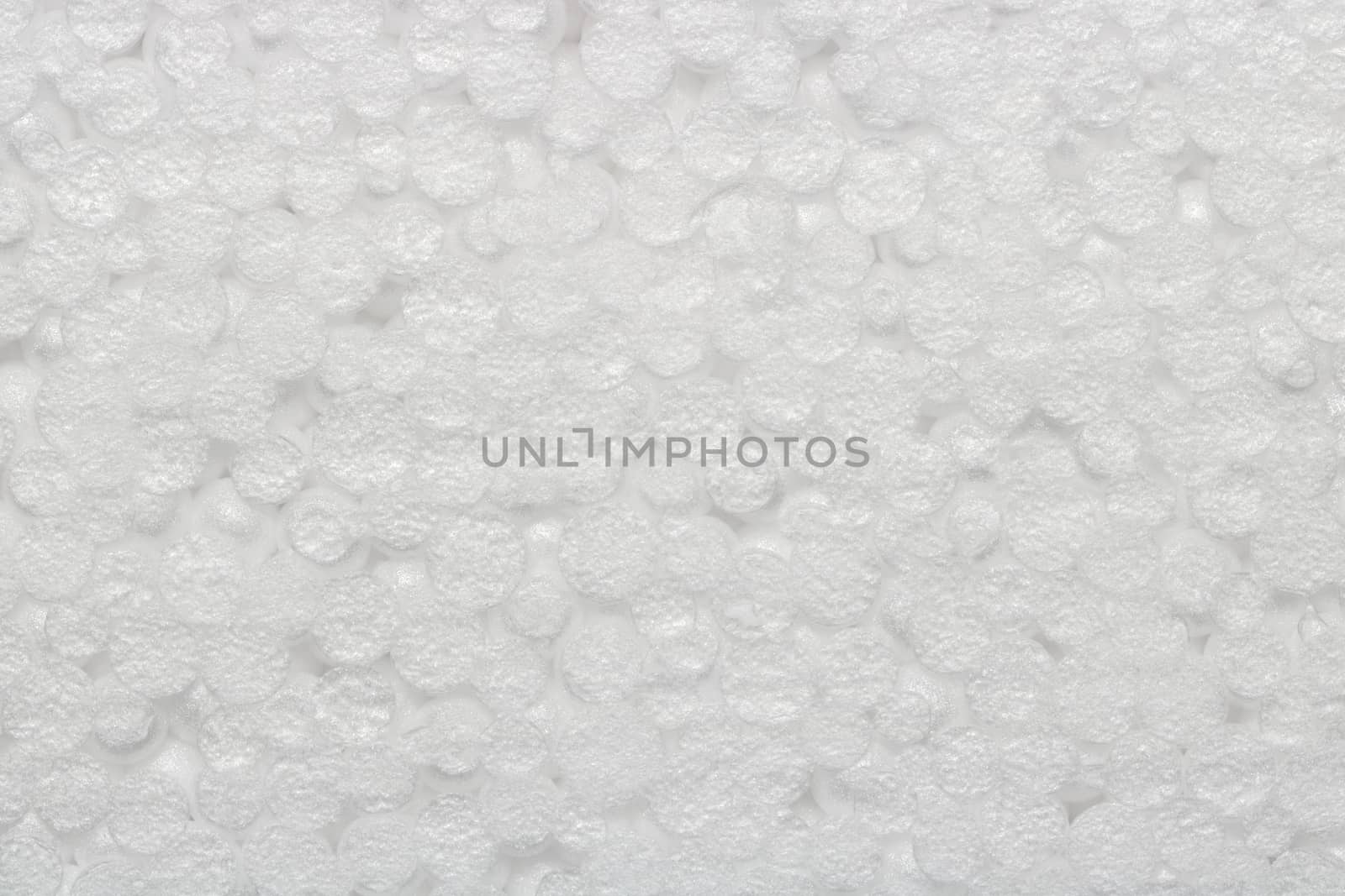 Texture of styrofoam ball white color, abstract background