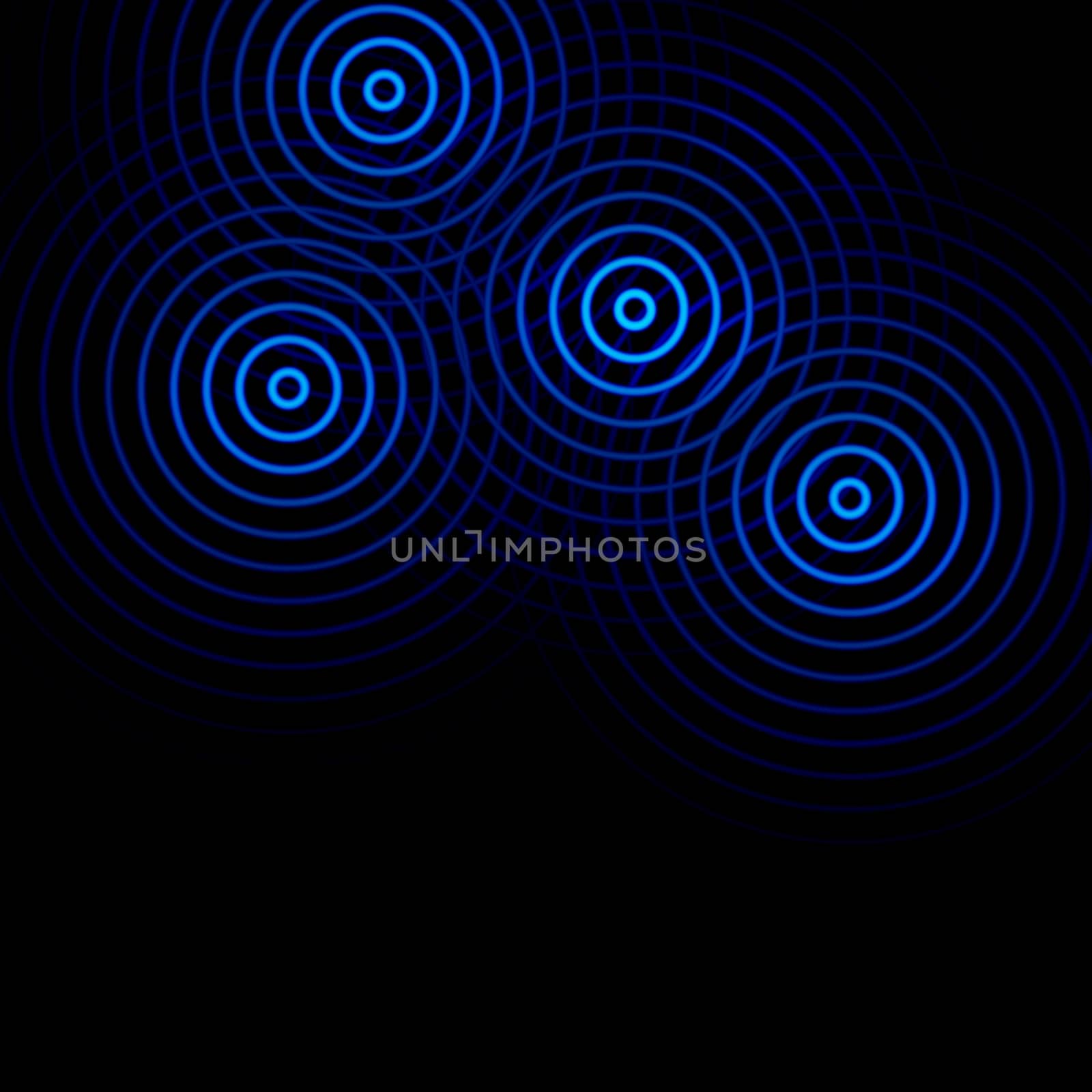 Circle fireworks dark blue, abstract background