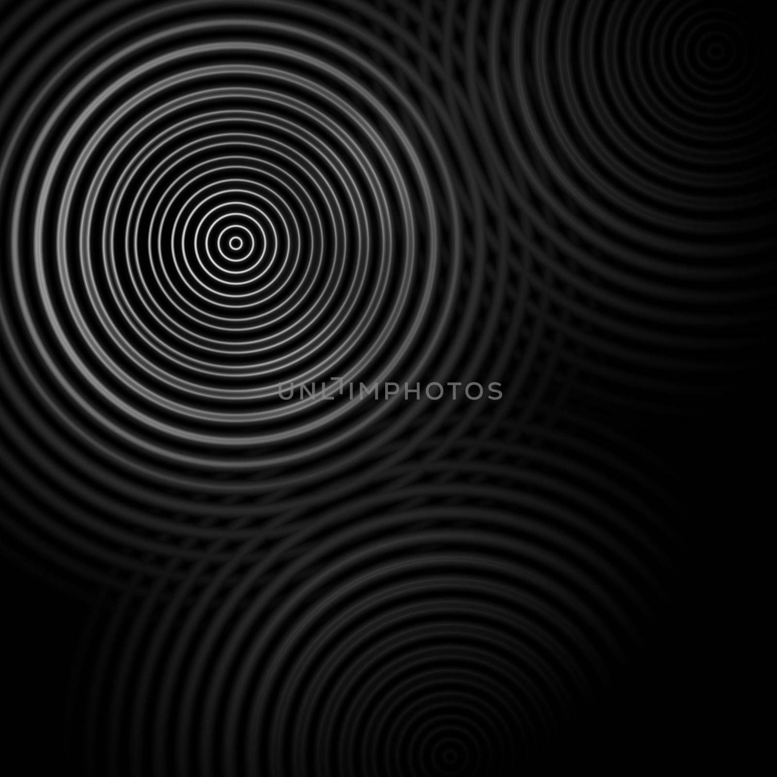 Abstract circle sound waves oscillating dark gray background