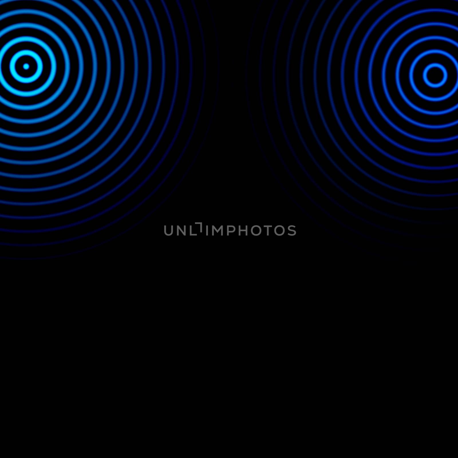 Abstract blue vortex spin on black background