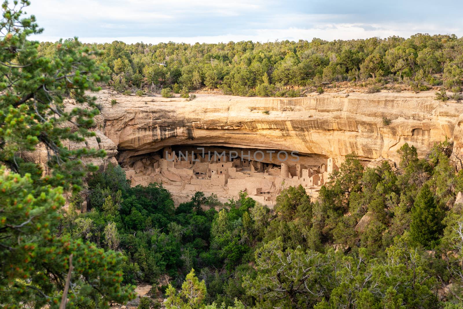 Cliff Palace seen from Sun Point View in Mesa Verde National Park, Colorado