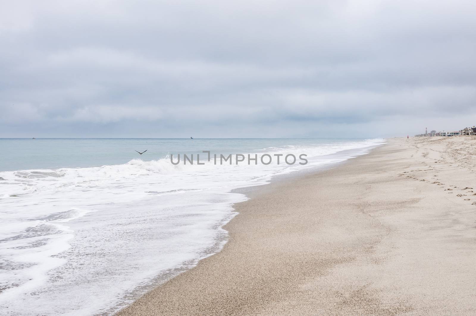 Pacific ocean coastline in Ventura County, California