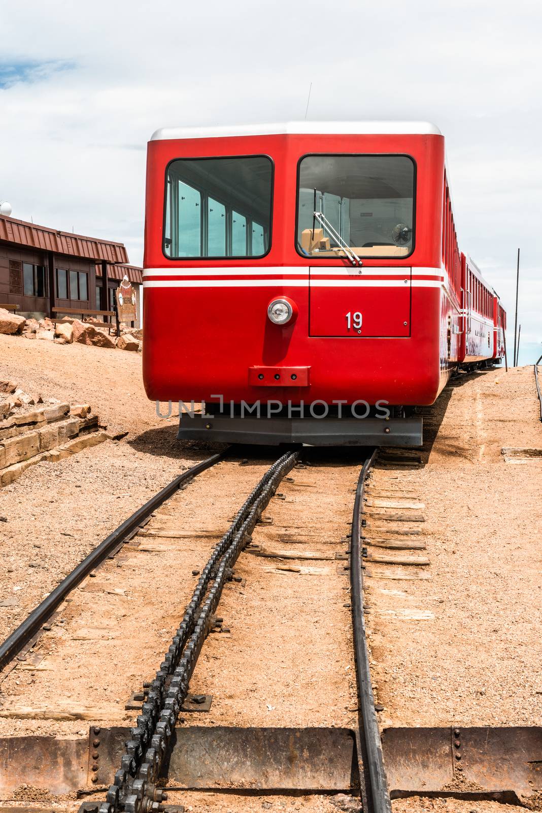 Cog Train at Pikes Peak in Pike National Forest, Colorado