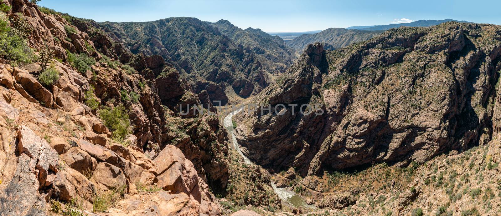 Panorama of Royal Gorge in Canon City, Colorado by Njean
