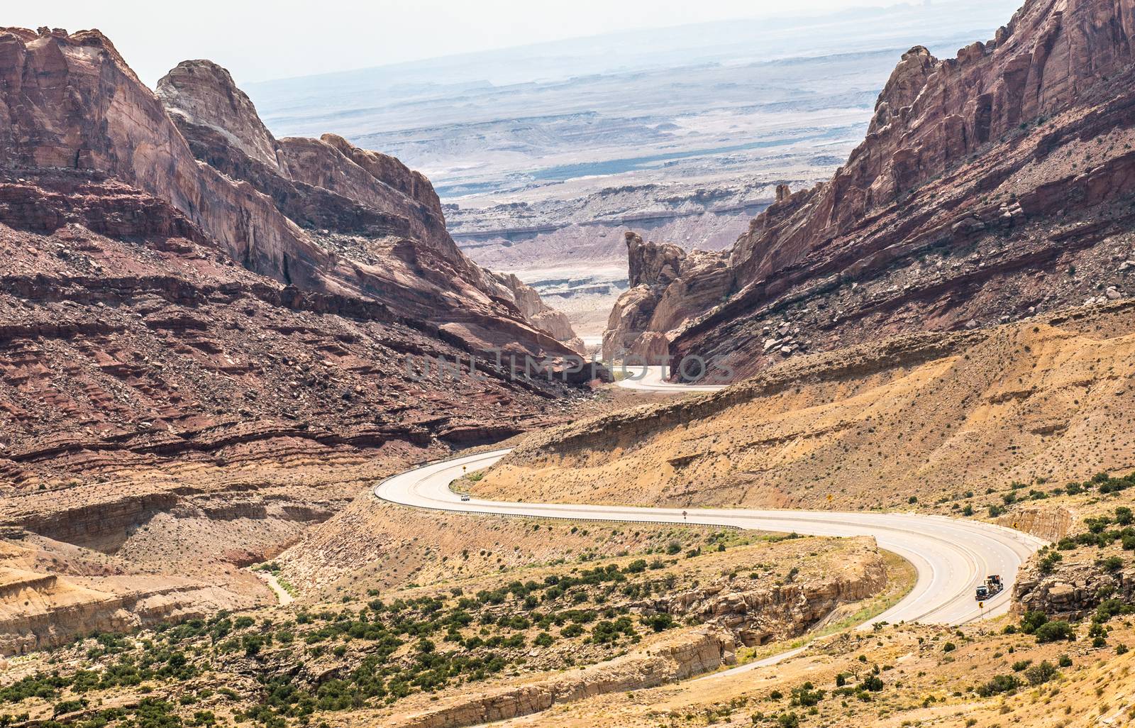 Looking out onto Spotted Wolf Canyon in the San Rafael Swell, Utah