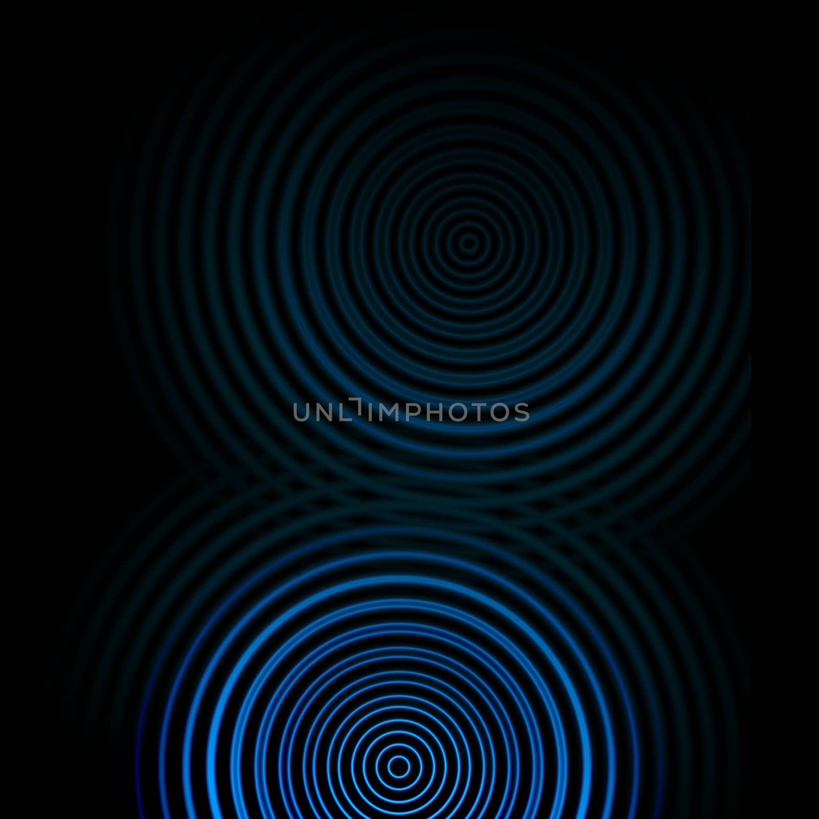 Blue circle sound light effect, abstract background