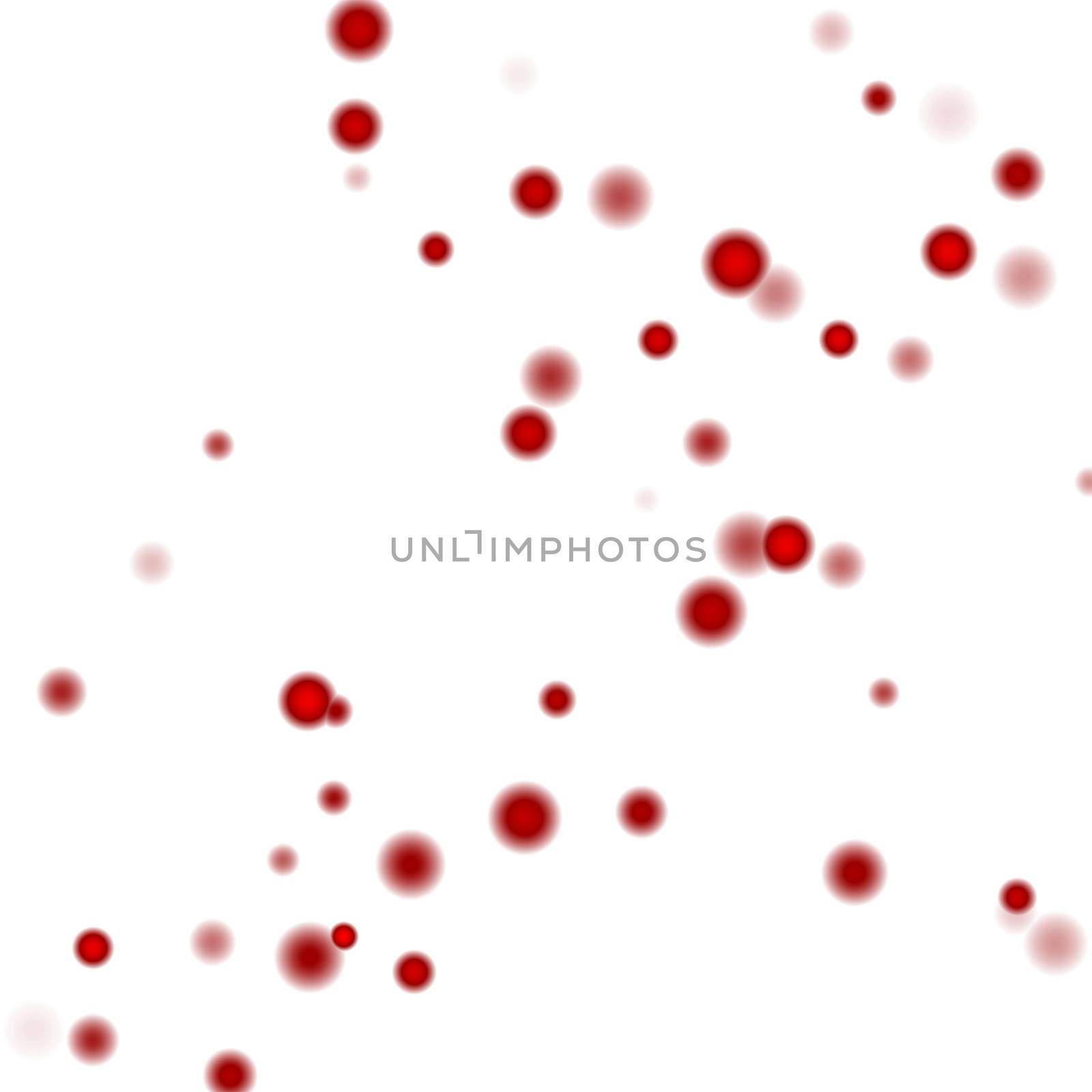 Abstract bokeh circle red color on white background