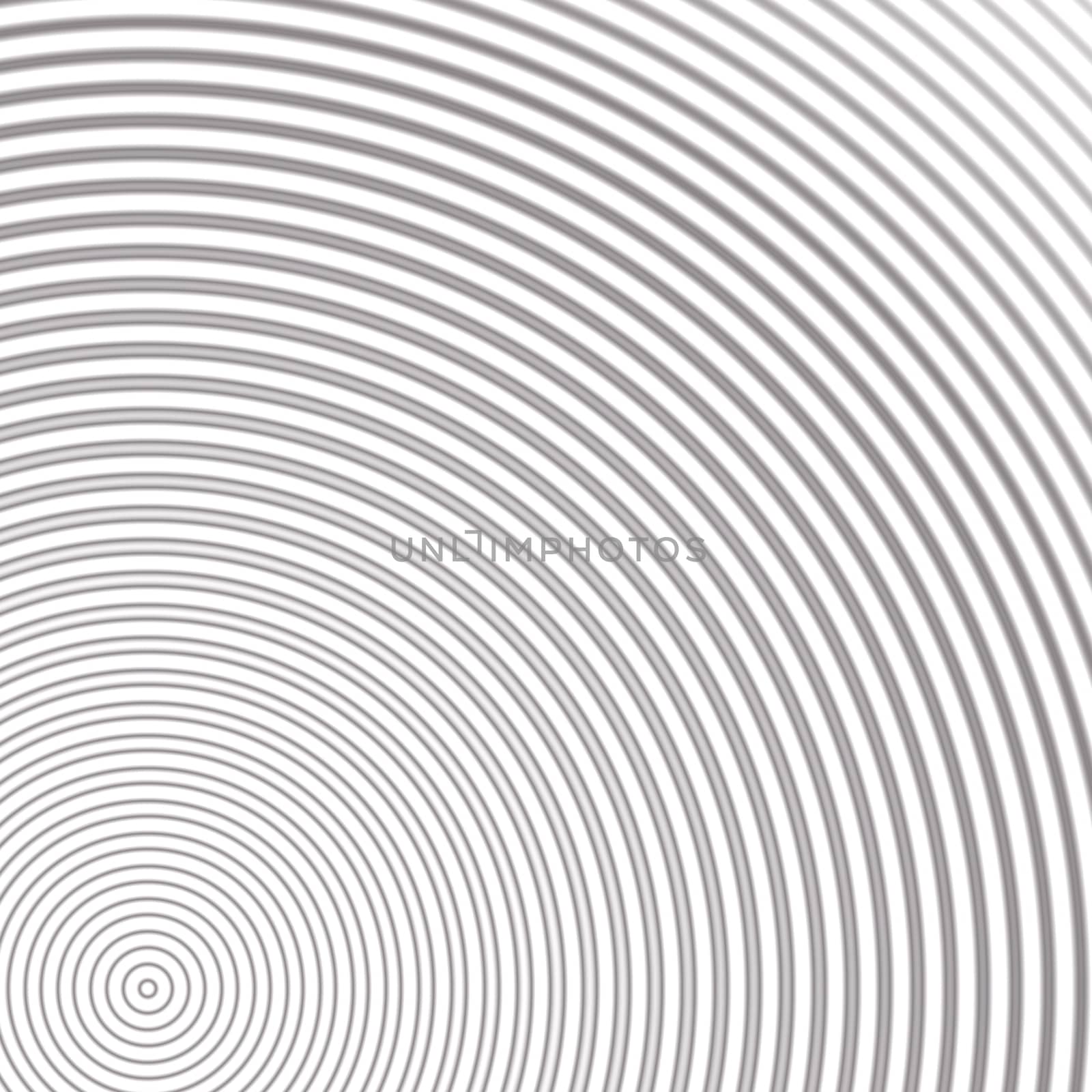 Abstract dark gray rings sound oscillating on white background