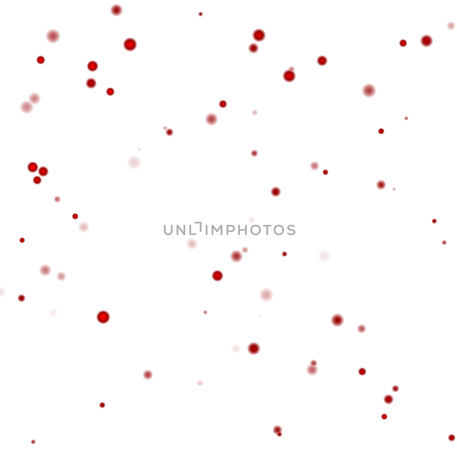 Abstract dot confetti red color on white background