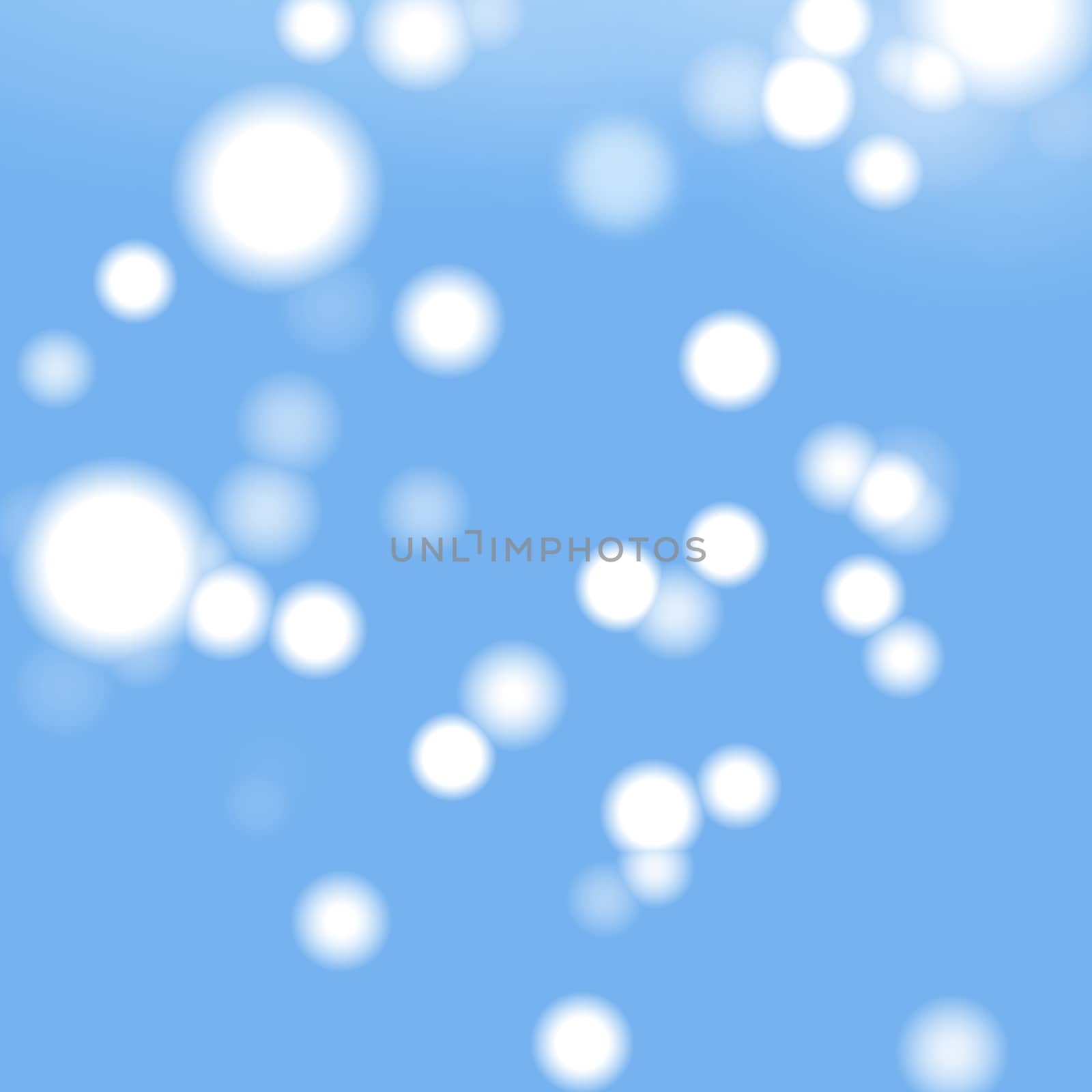 Abstract bokeh light effect with blue sky background