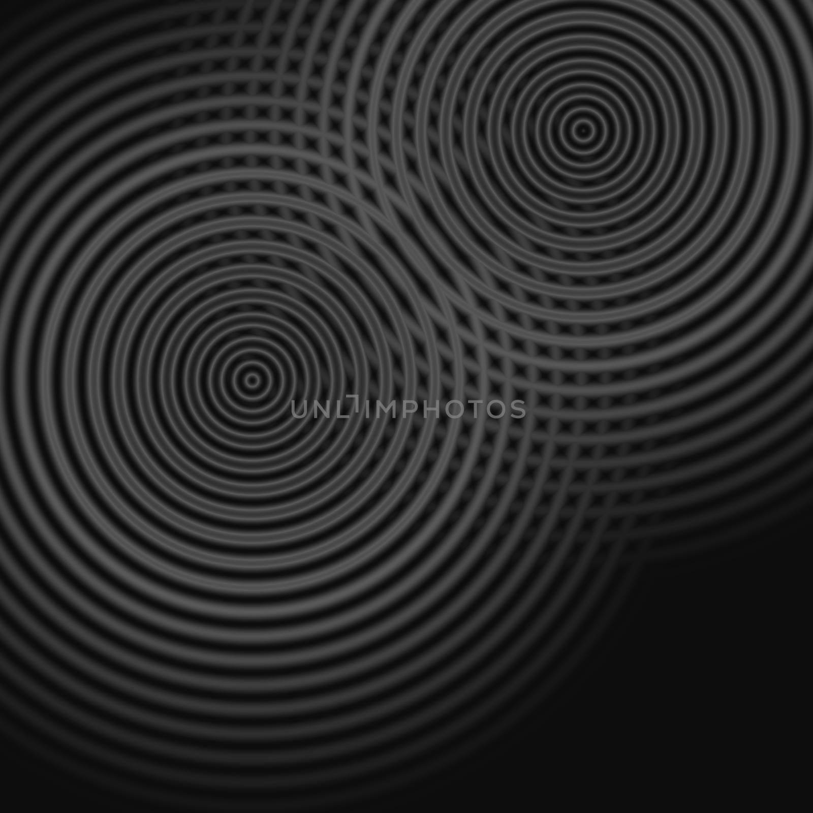 Abstract sound waves oscillating gray color on black background