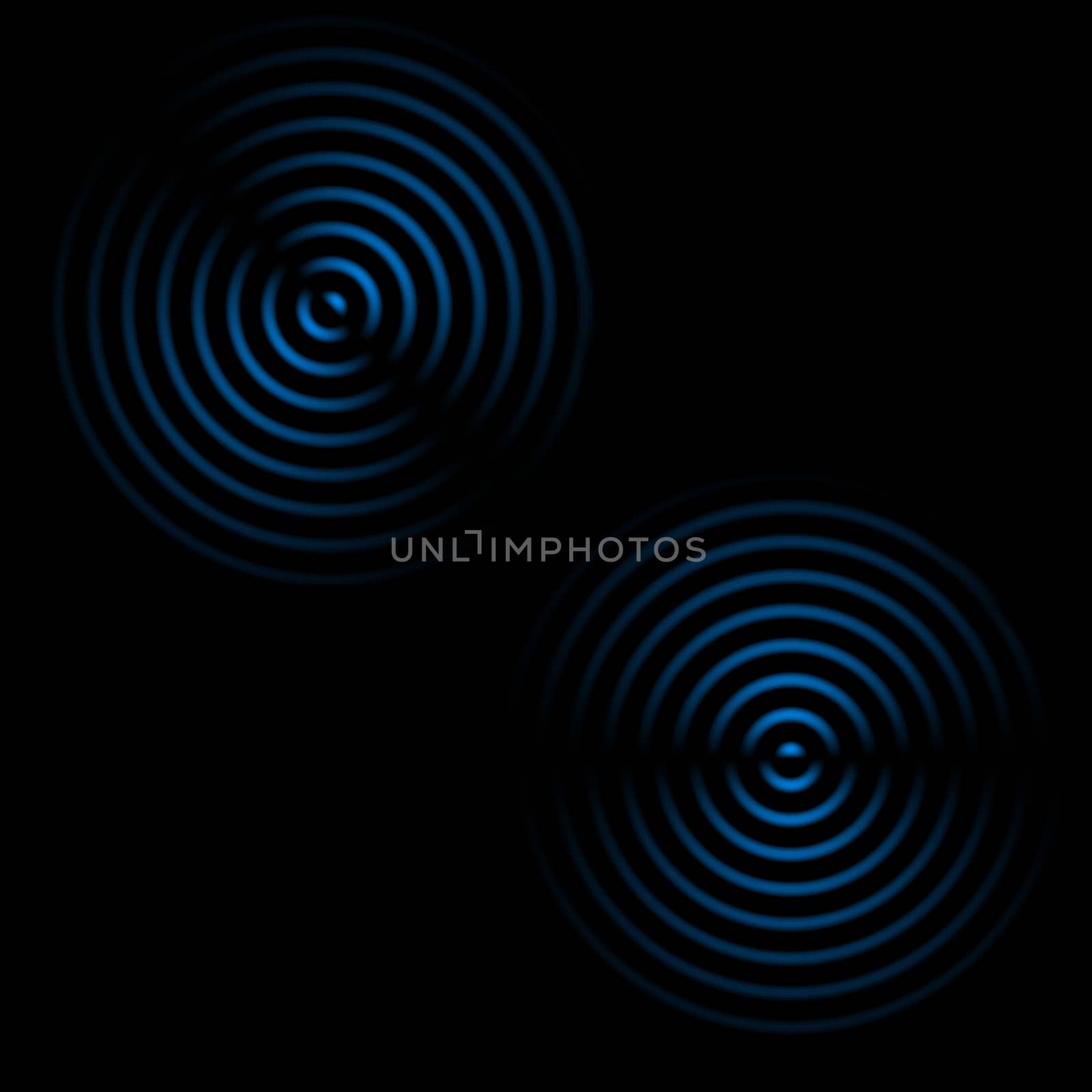 Abstract sound light effect blue color on black background