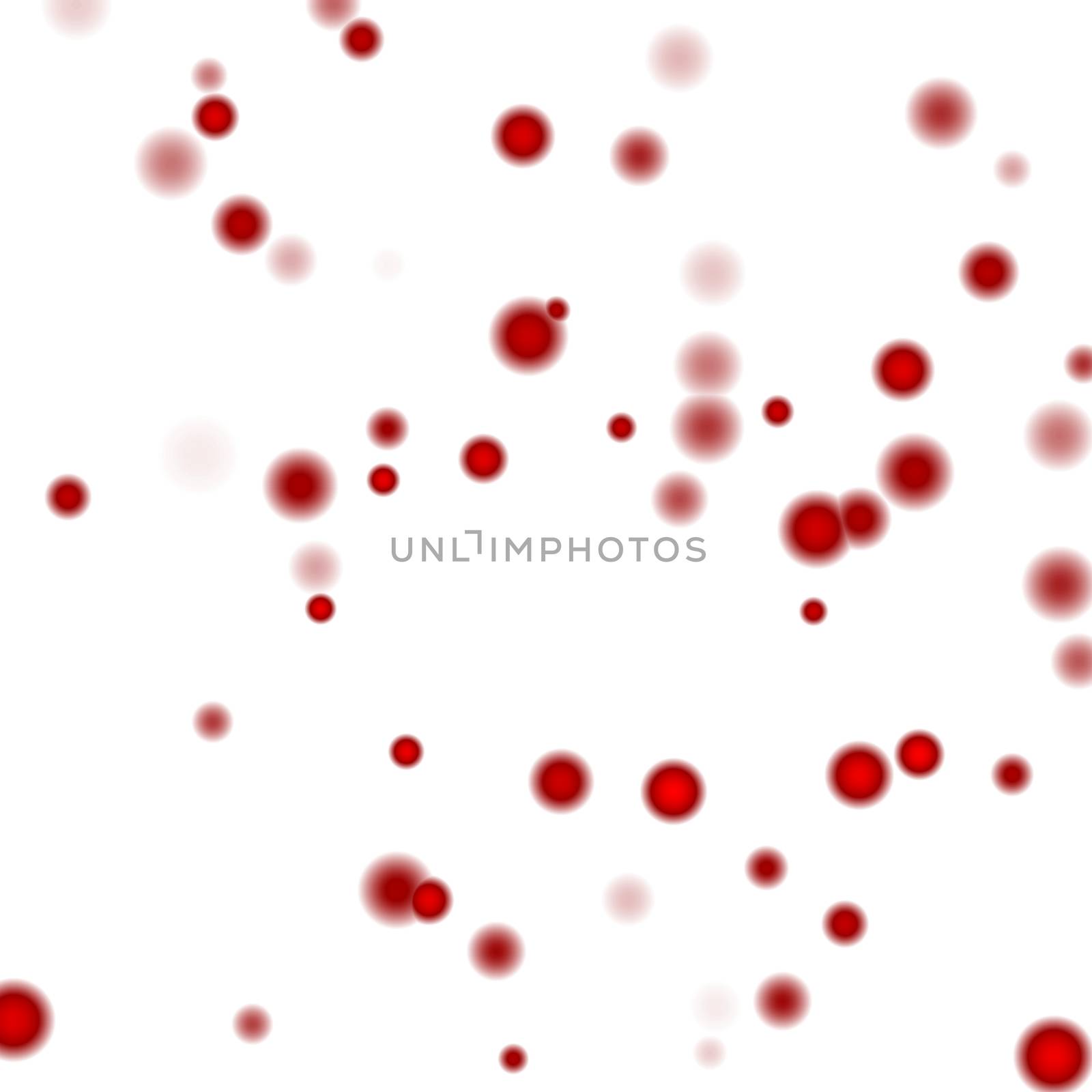 Bokeh circle red color on white background