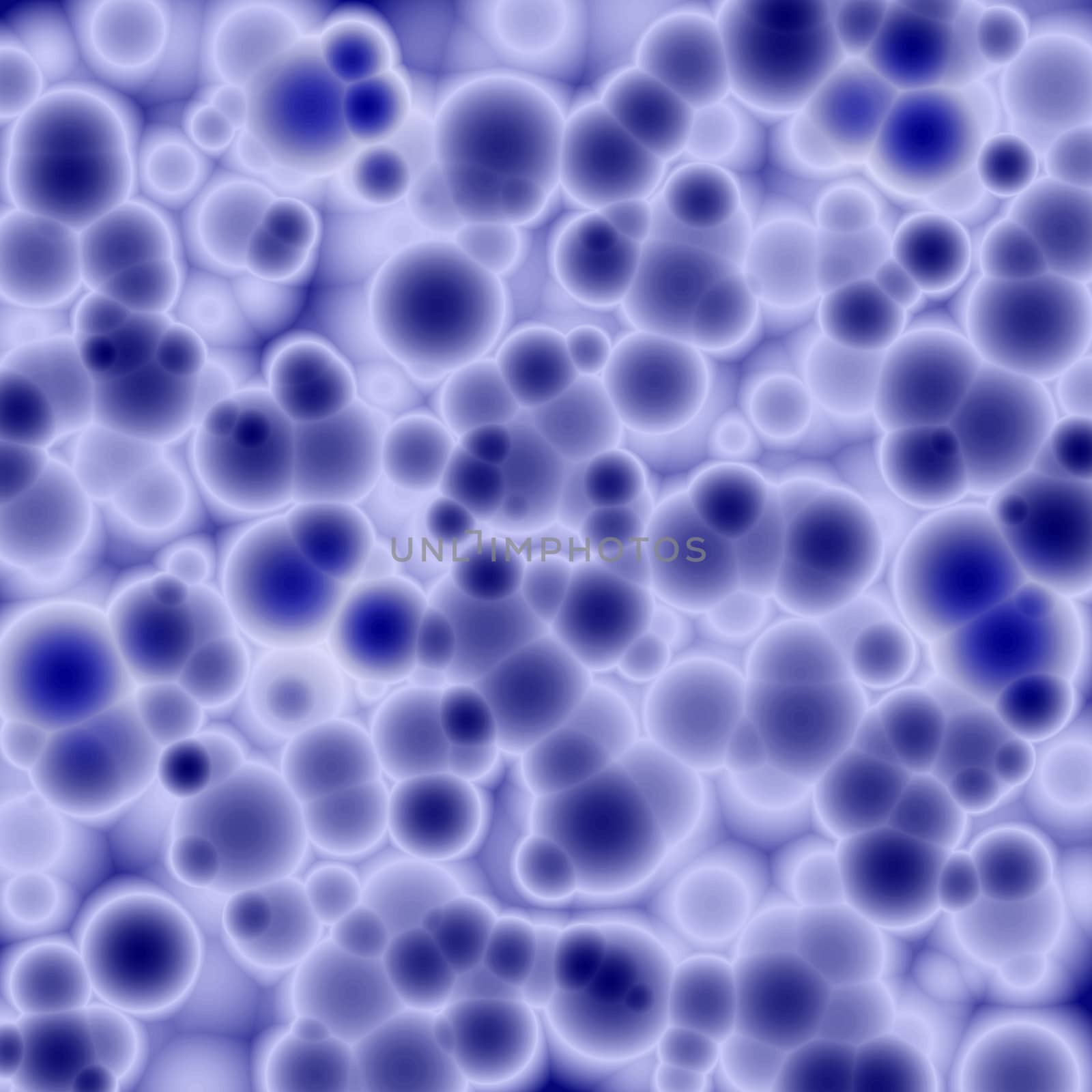 Blue bacteria under the microscope, abstract background