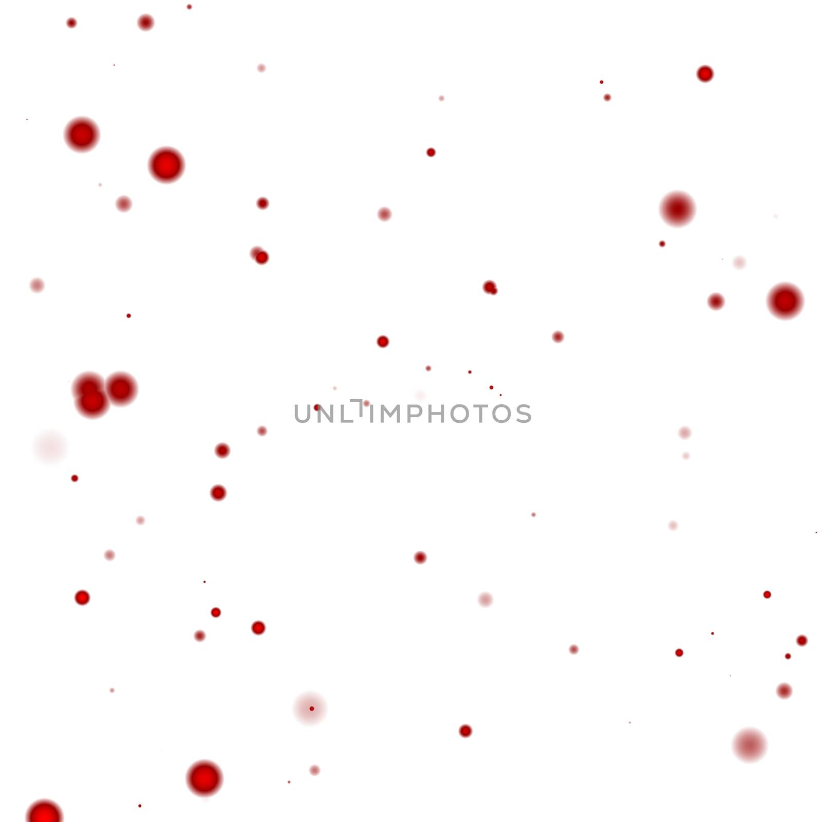 Falling red confetti with white background