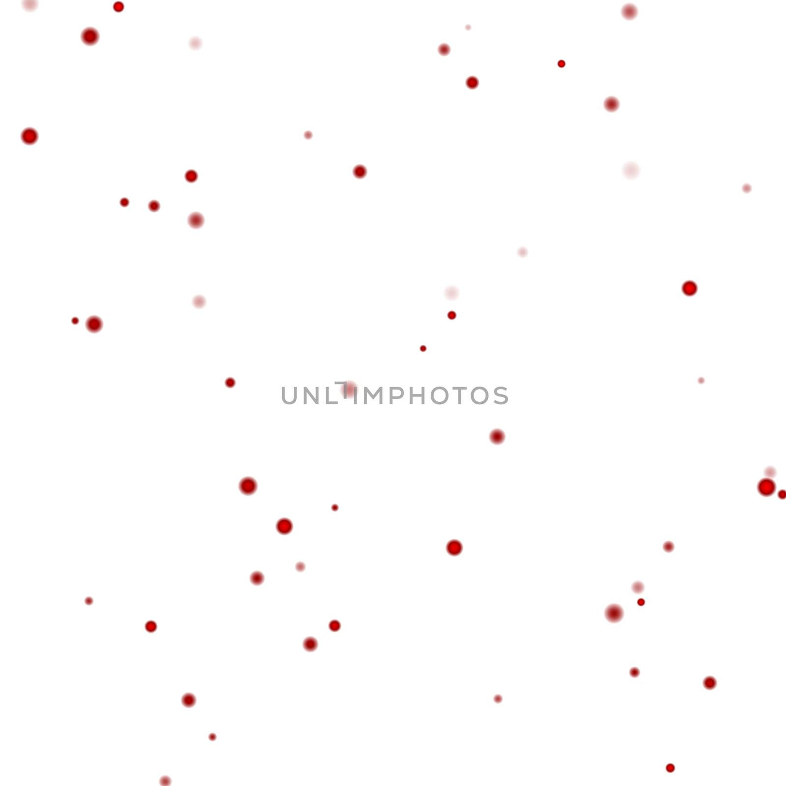 Falling red drops with white background