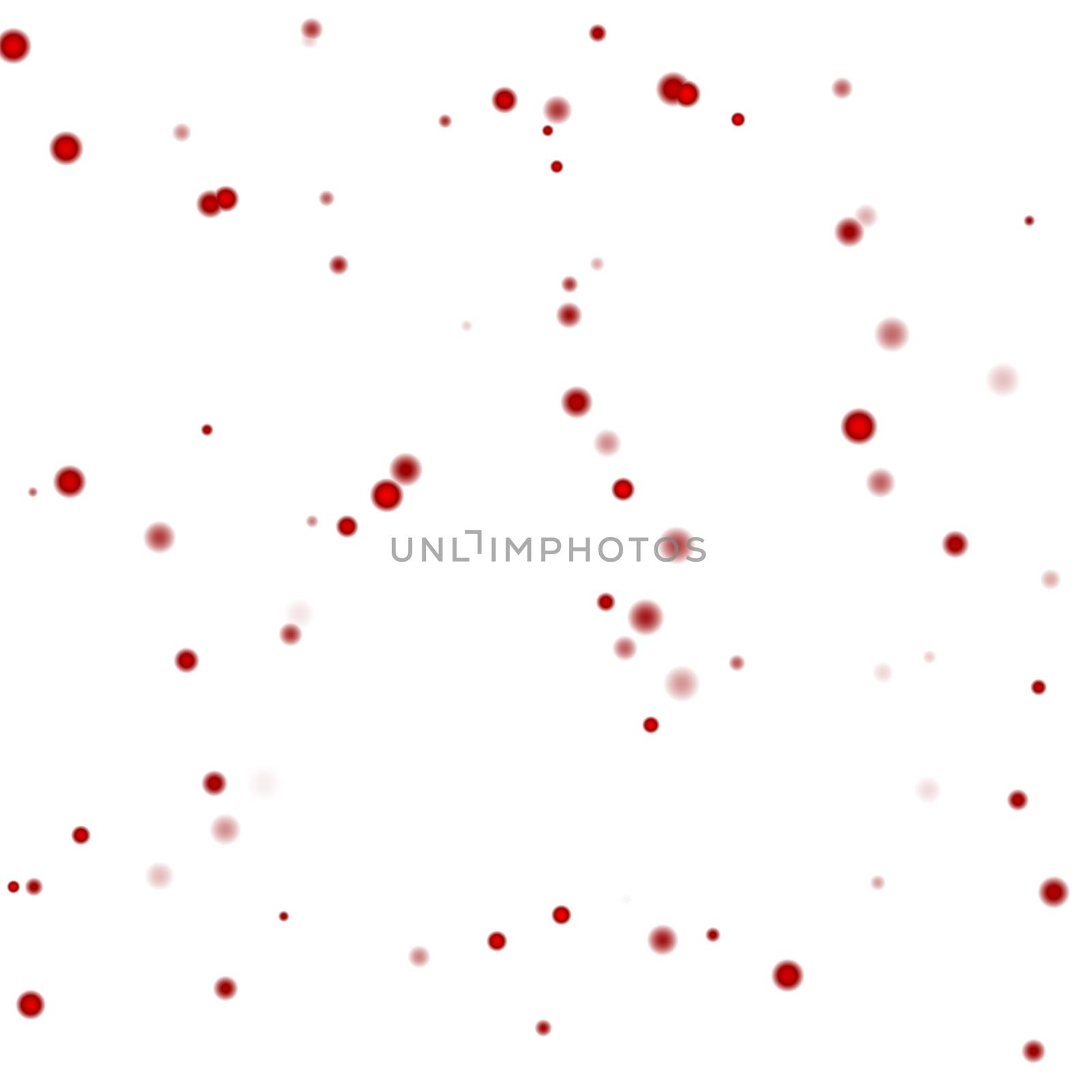 Falling red dots with white background