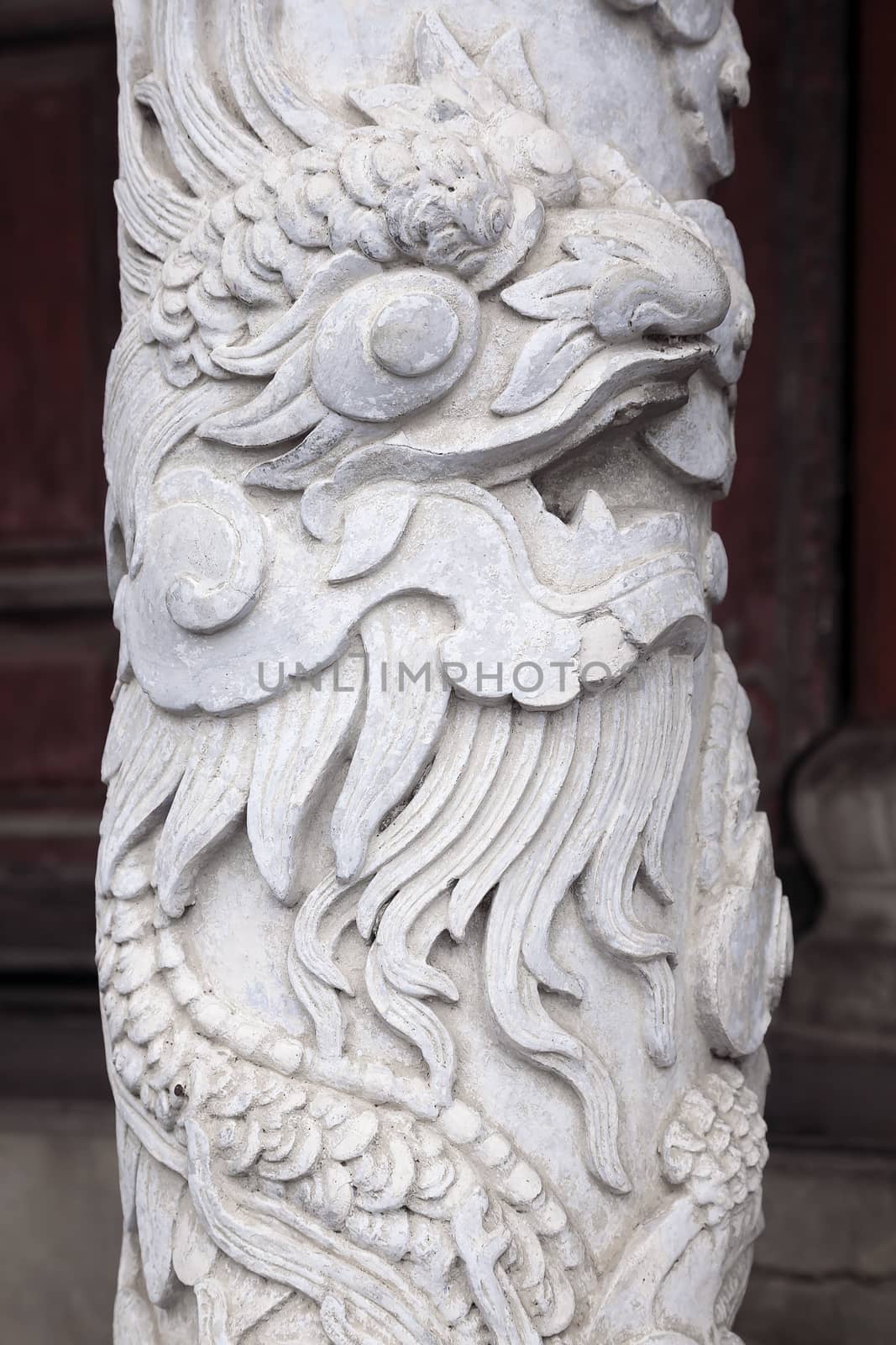 Dragon decoration in Imperial Palace in Hue, Vietnam by Goodday