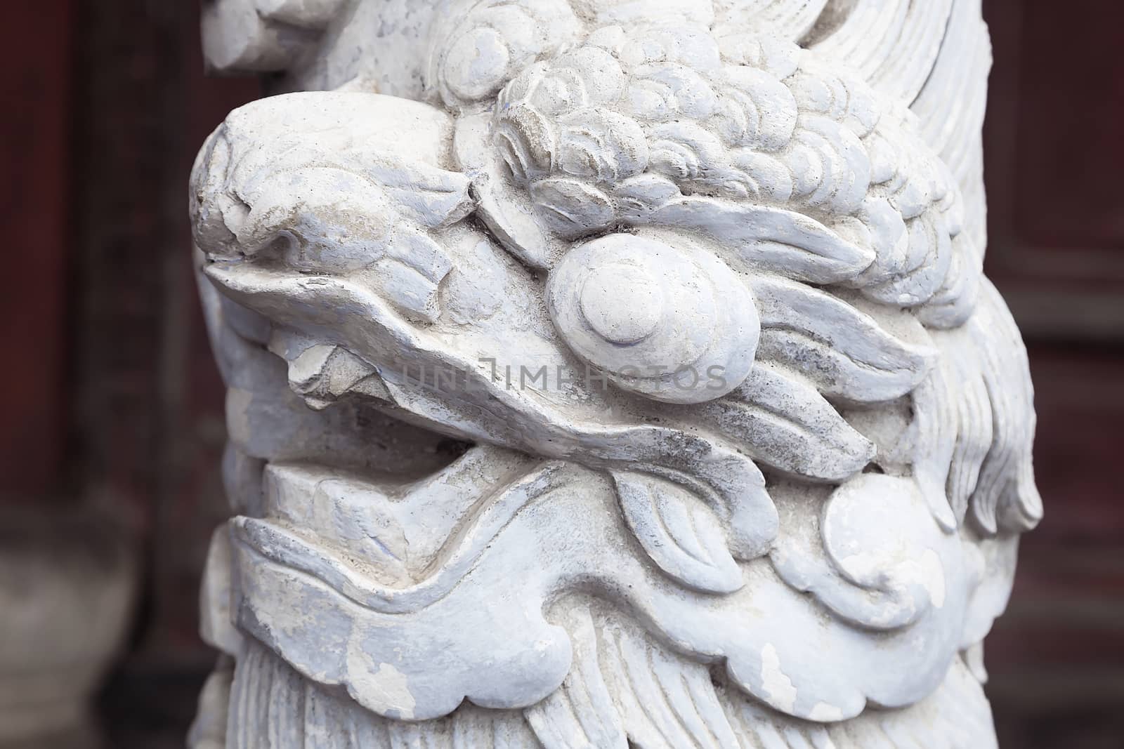Dragon sculpture in Imperial Palace in Hue, Vietnam