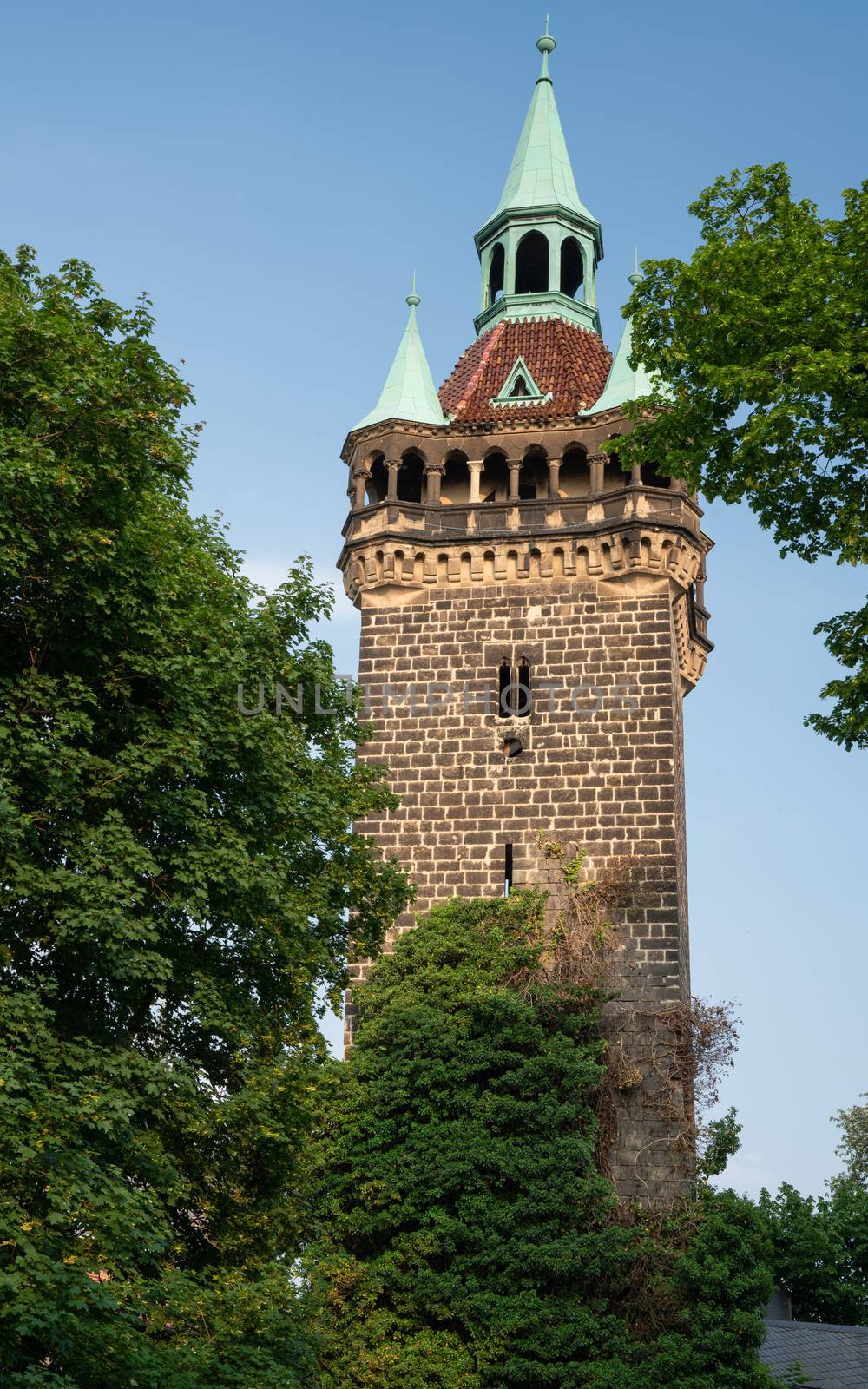 Tower of the historic city wall of Quedlinburg, Germany, Europe