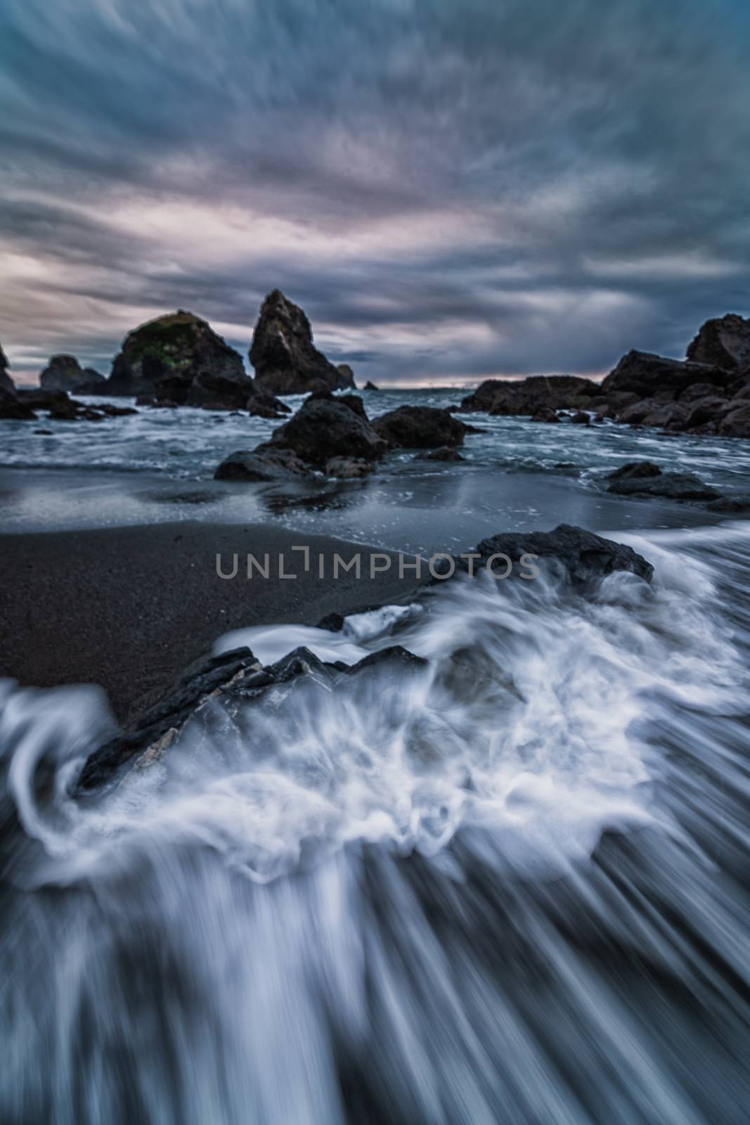 Sunset at a Rocky Northern California Beack by backyard_photography