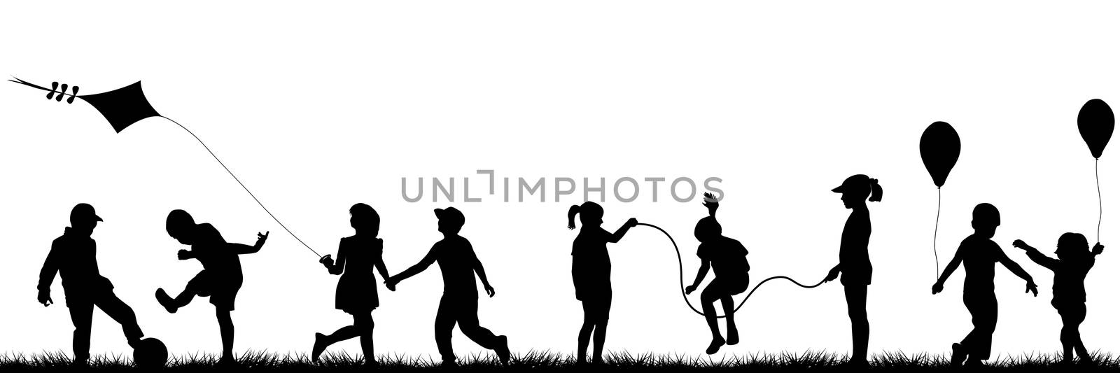 Black children playing outdoor by hibrida13
