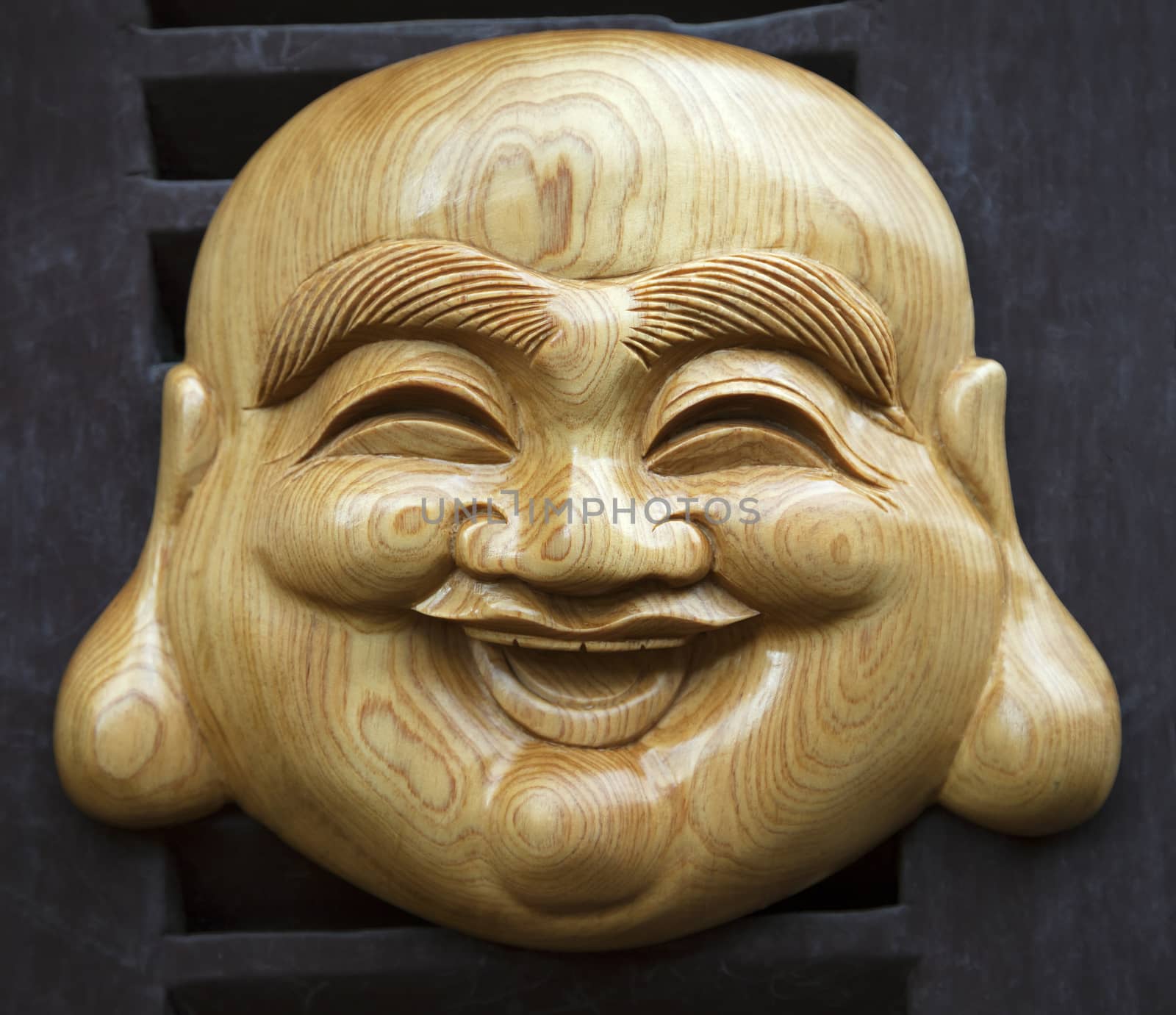 Hanoi, VIETNAM - JANUARY 12, 2015 - Vietnamese wooden mask by Goodday