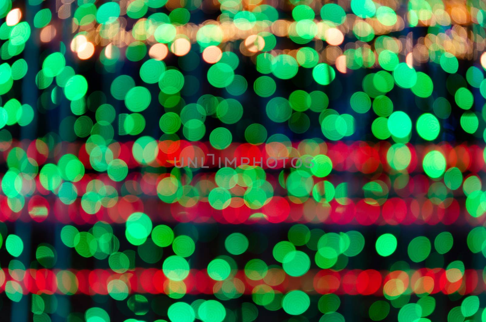 Abstract & Festive background with bokeh defocused lights