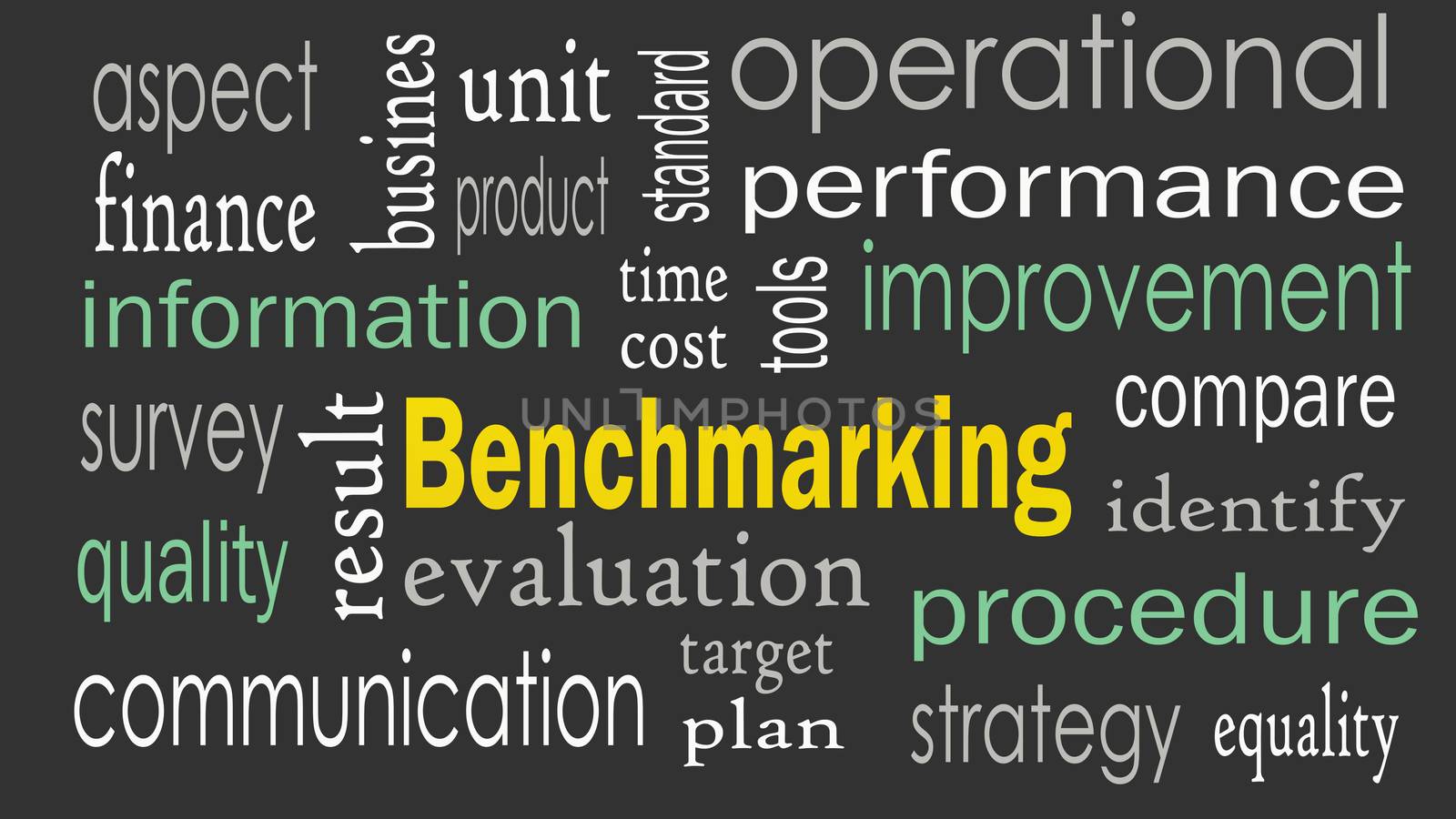 Benchmarking concept word cloud background by dacasdo