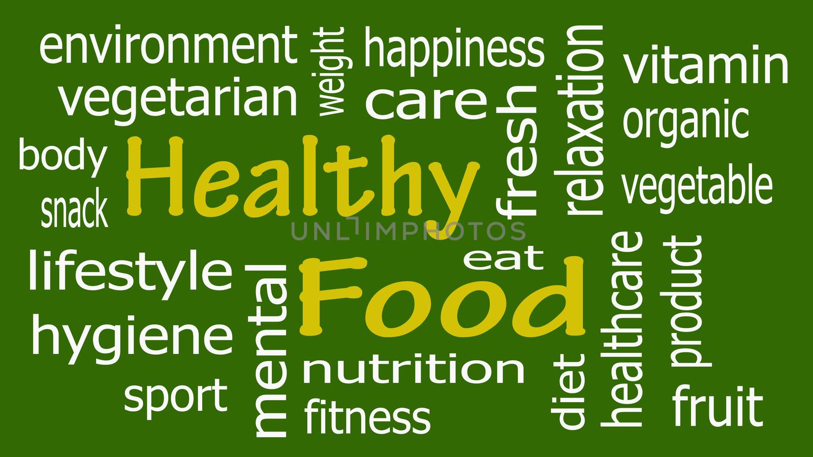 Healthy Food word cloud, health concept. by dacasdo