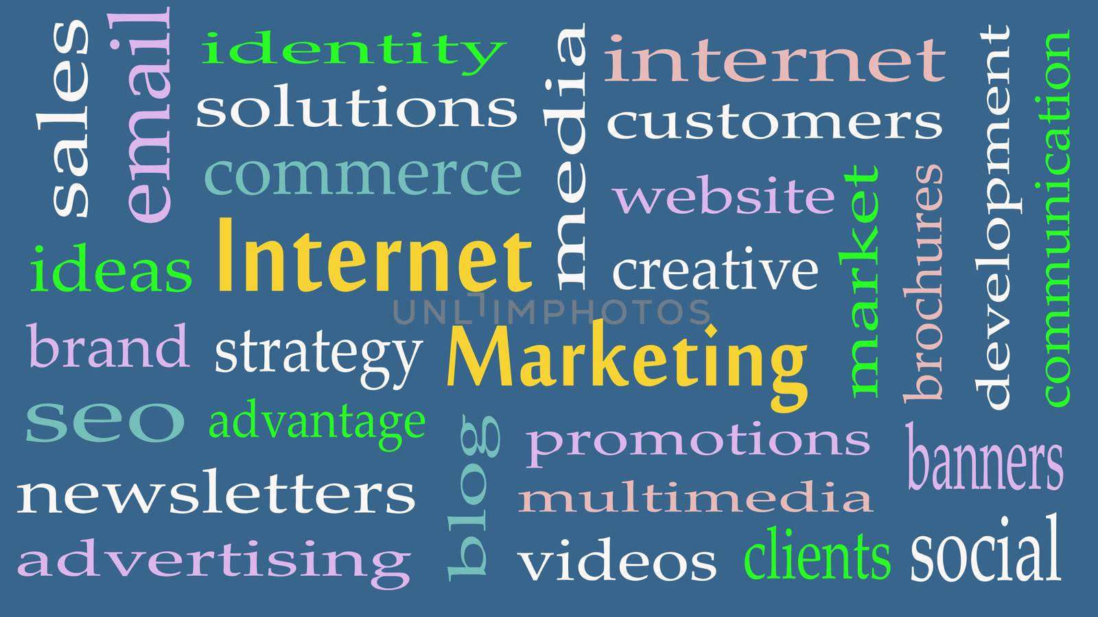 Internet Marketing concept word cloud background by dacasdo