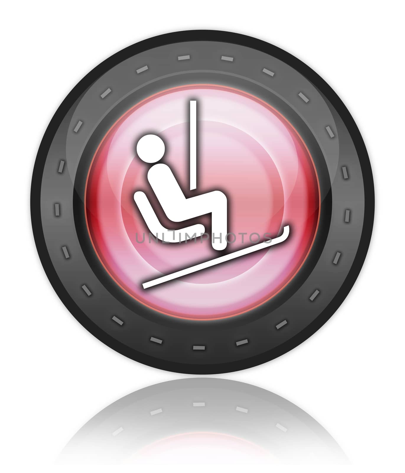 Icon, Button, Pictogram Ski Lift by mindscanner