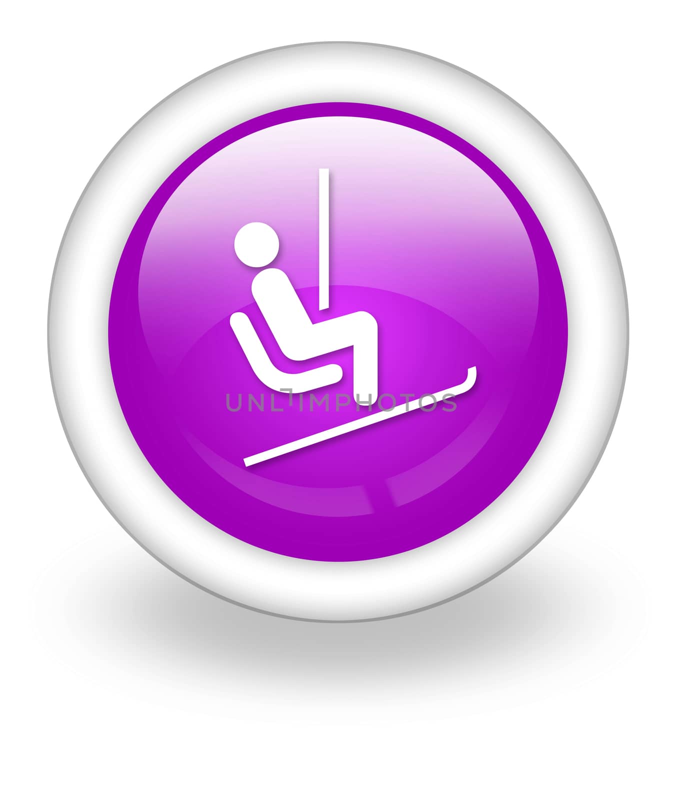 Icon, Button, Pictogram Ski Lift by mindscanner