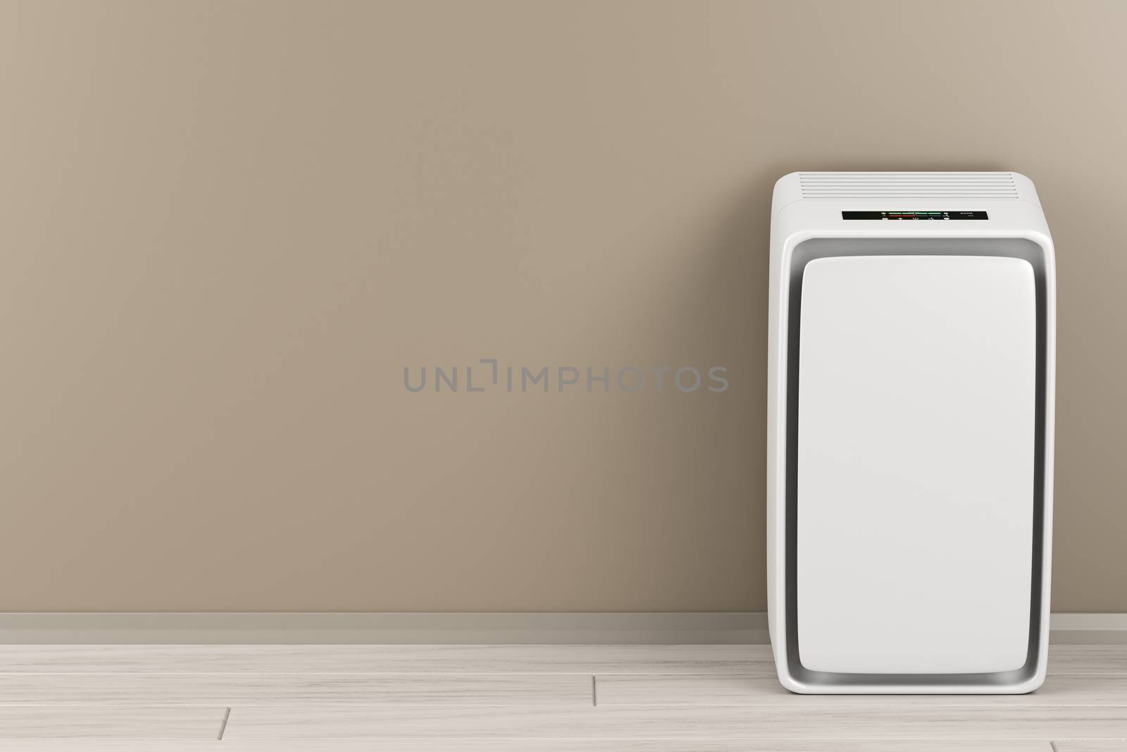 Air purifier in the living room, front view