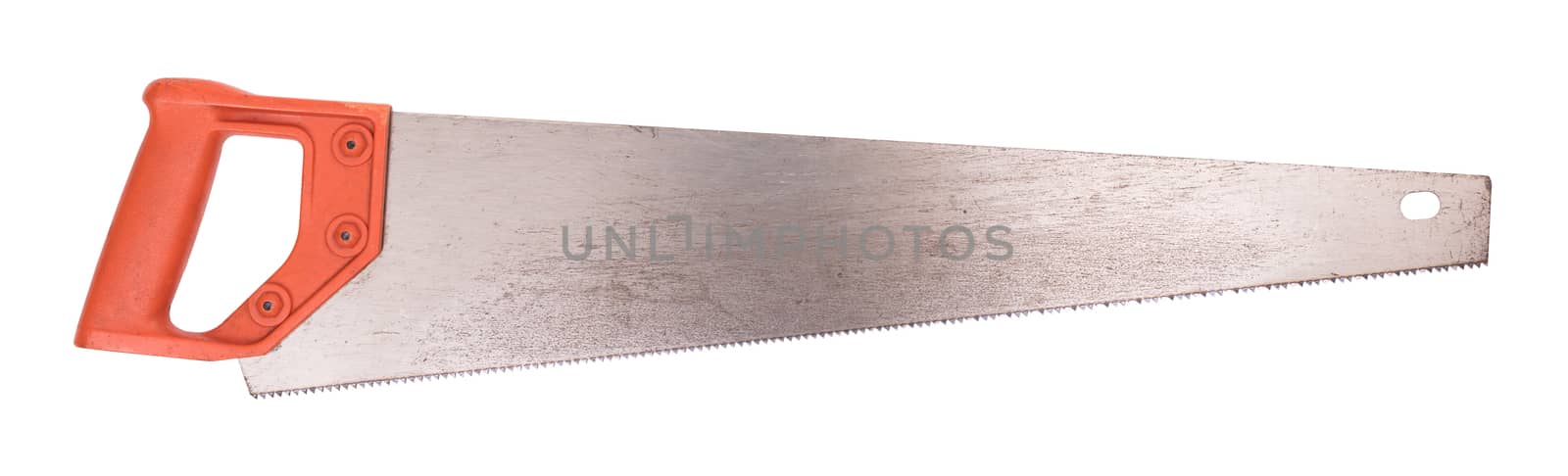 Hand saw isolated on a white background