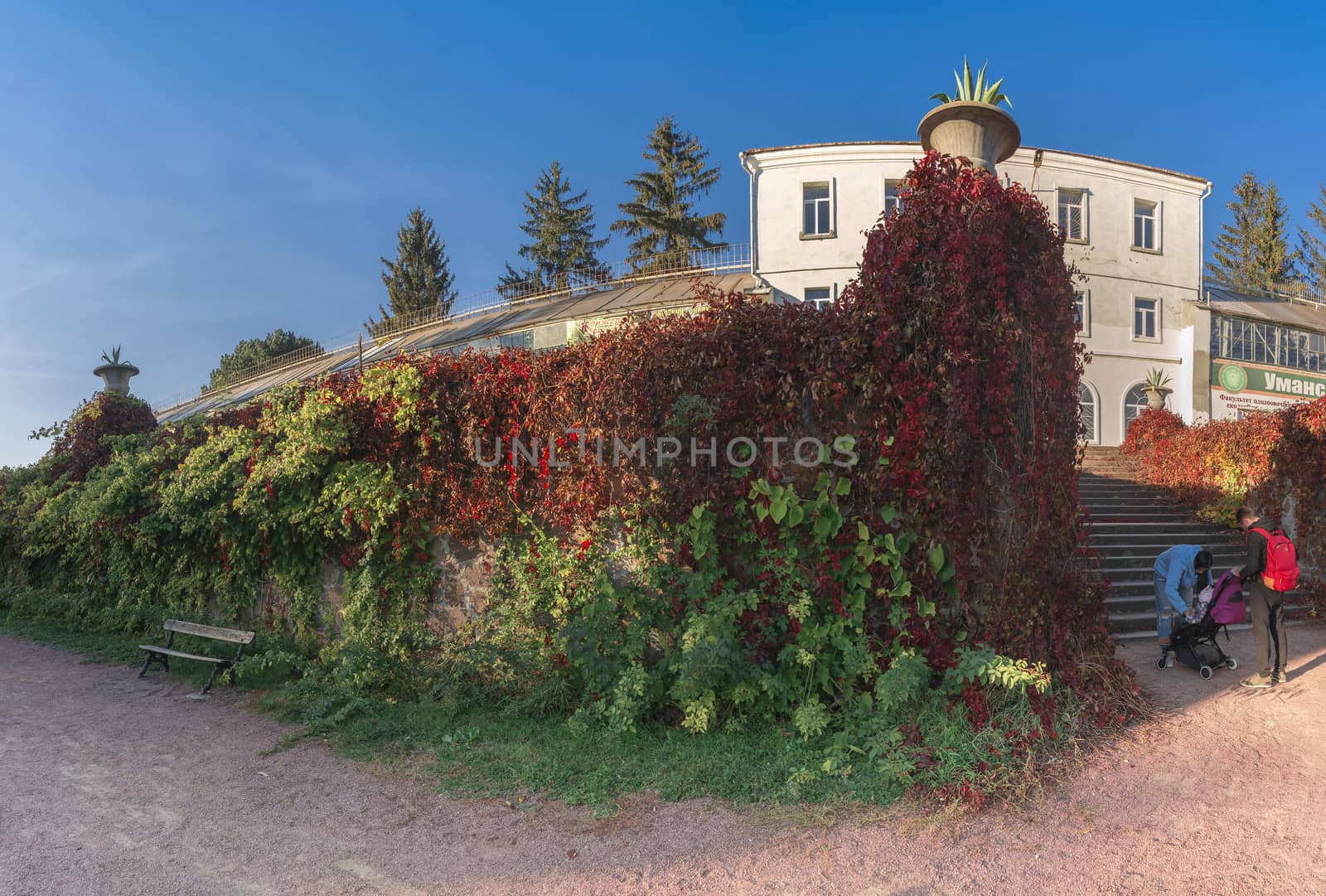 Uman, Ukraine - 10.13.2018. Beautiful autumn in Sofiyivka park in the city of Uman, Ukraine