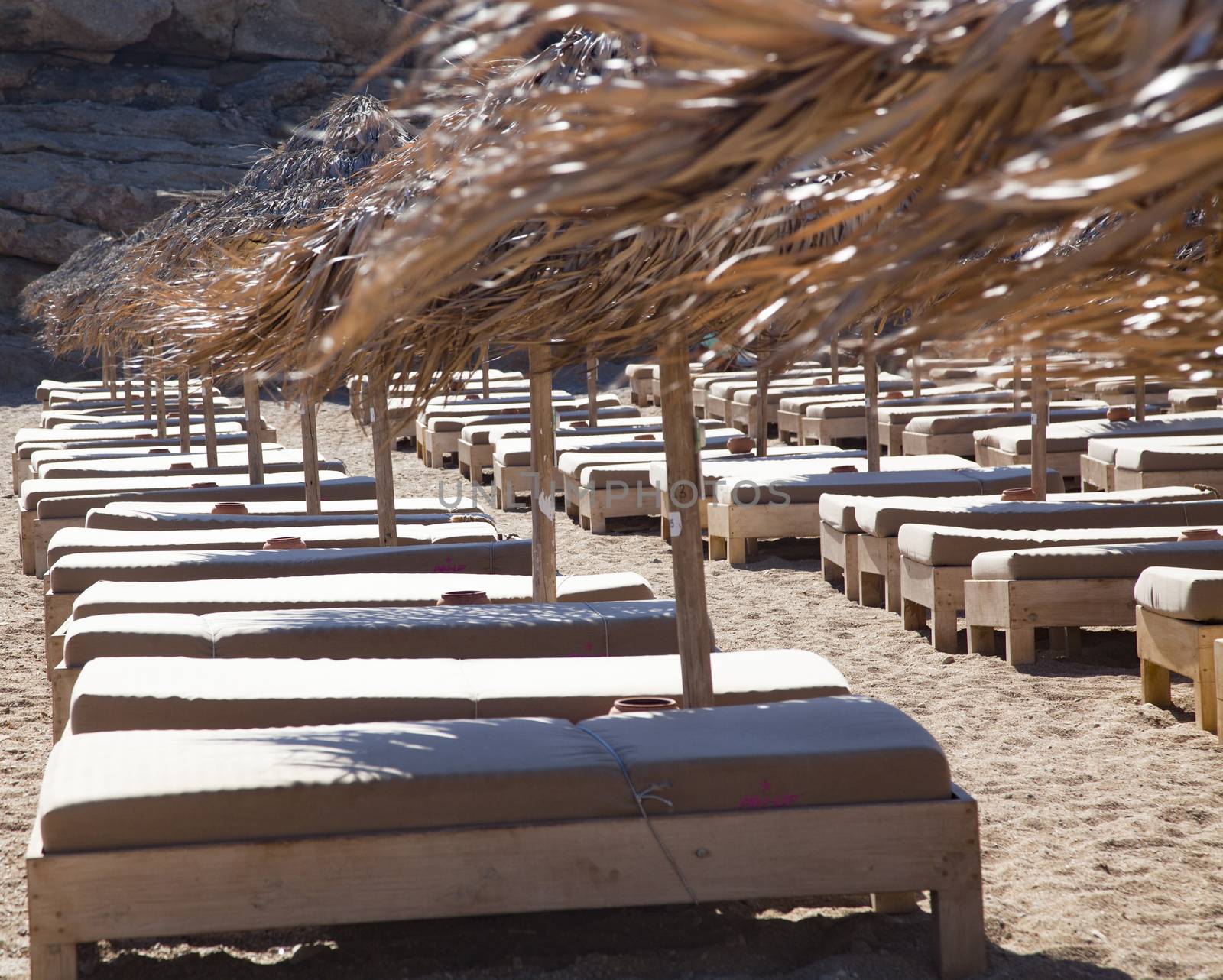 beautiful beach in Mykonos  Greece