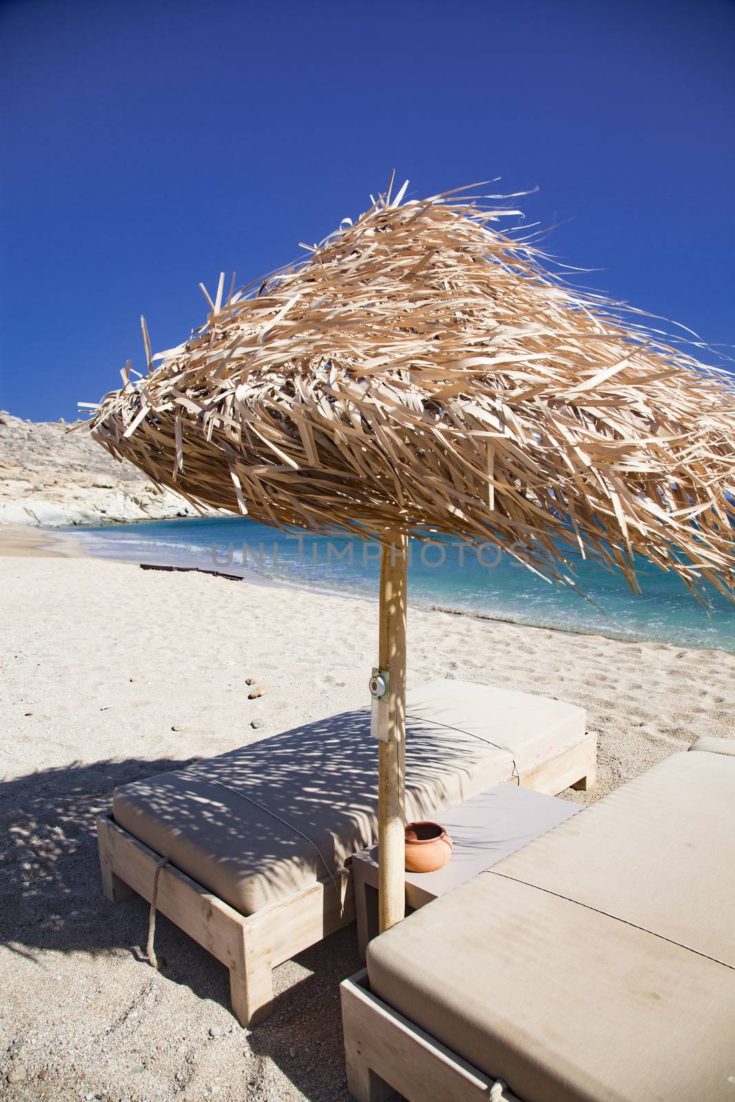 beautiful beach in Mykonos  Greece by melis
