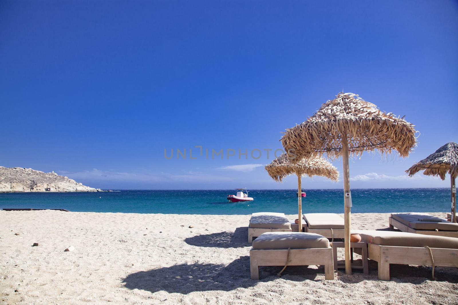 beautiful beach in Mykonos  Greece by melis