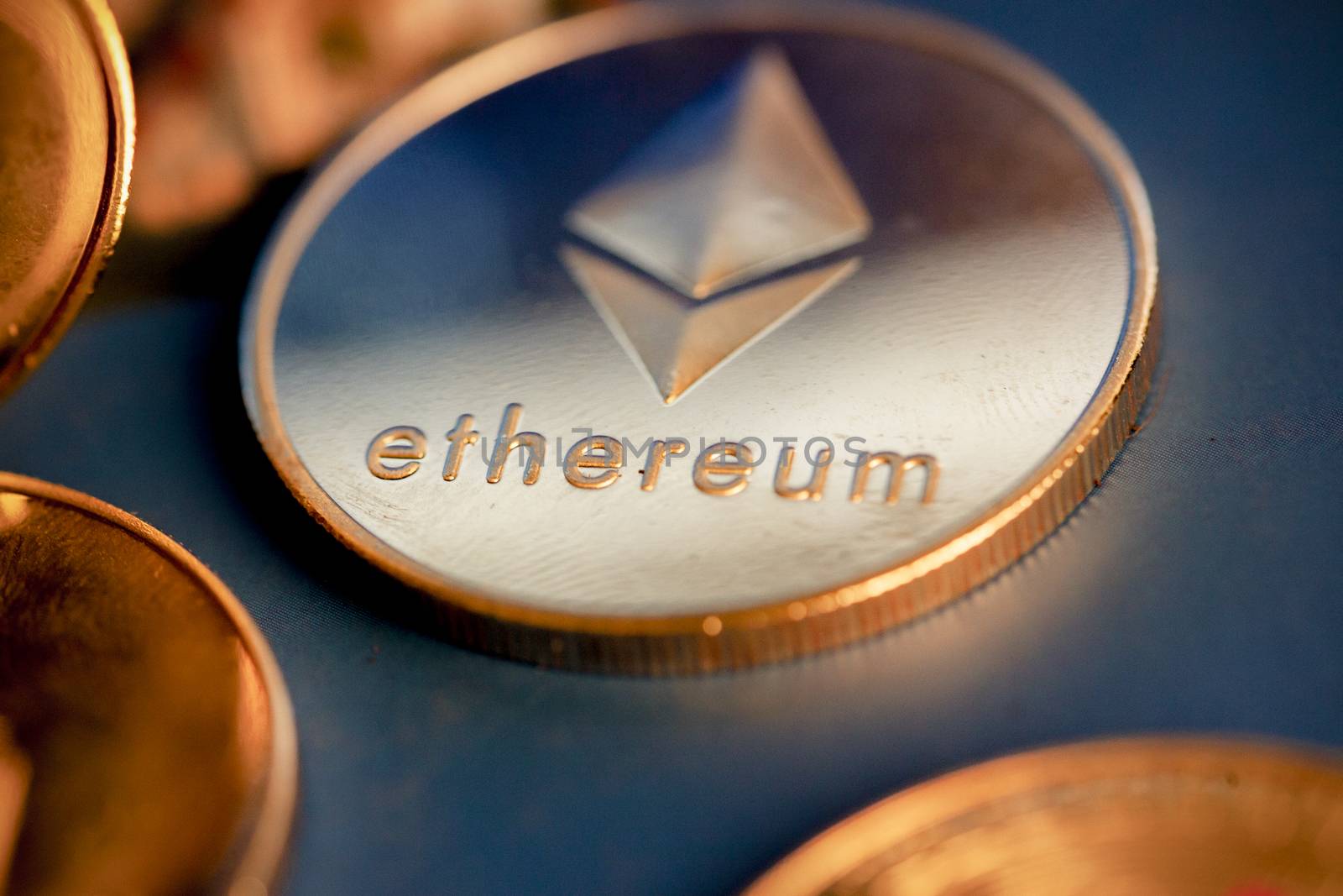 ethereum cryptocurrency golden coin
