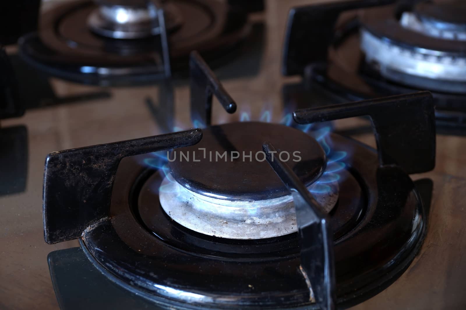 Gas ring on the stove by Vadimdem