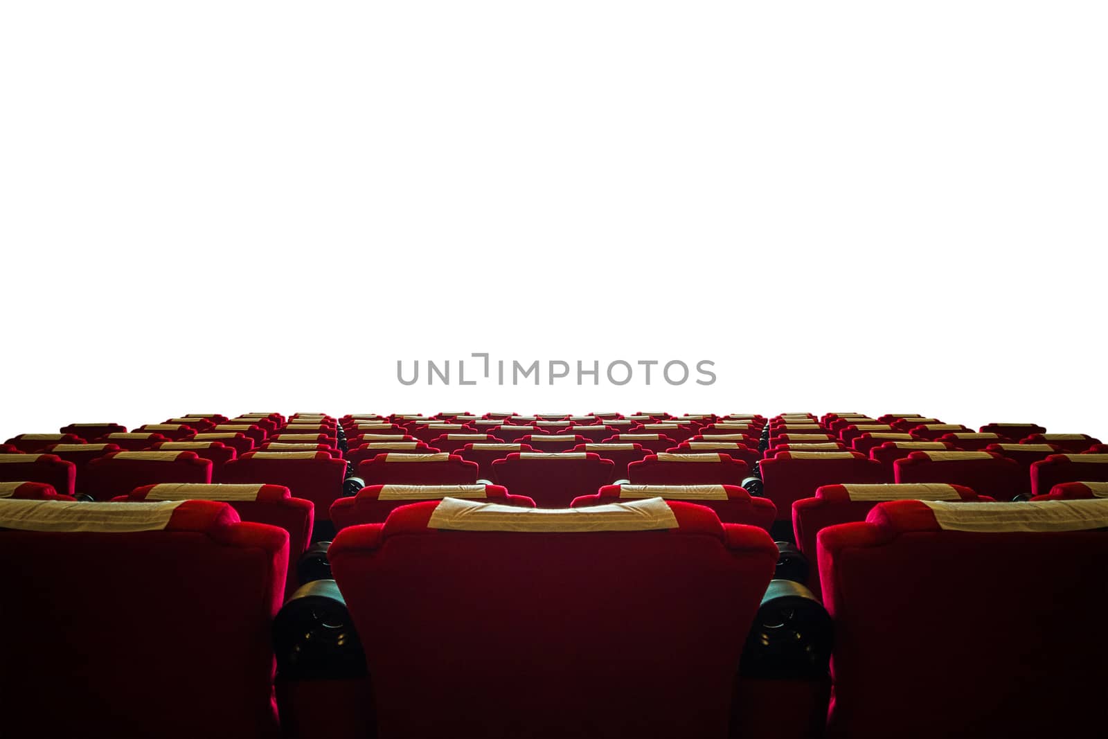 Cinema hall with red seat
