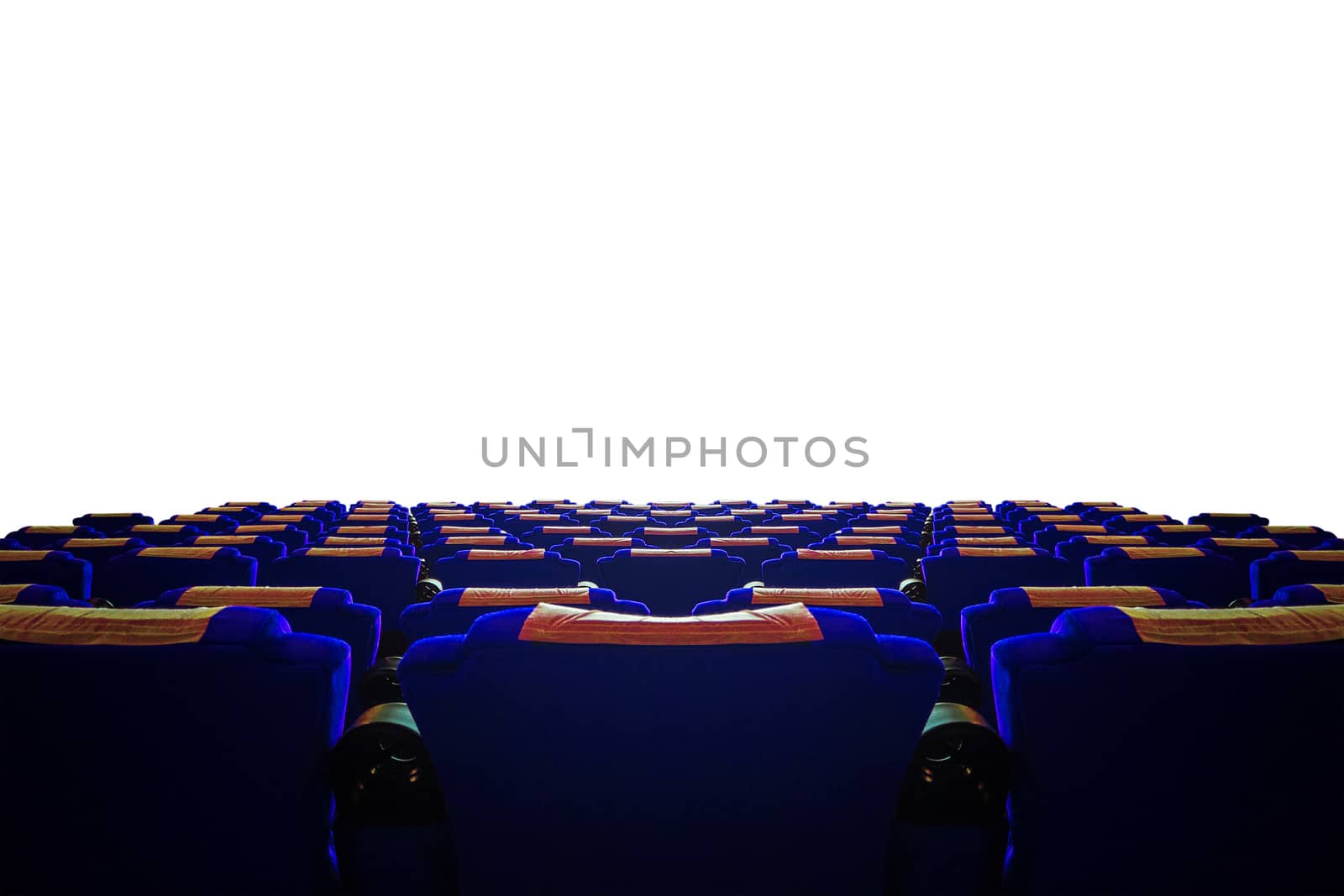 Cinema hall with blue seat by gutarphotoghaphy