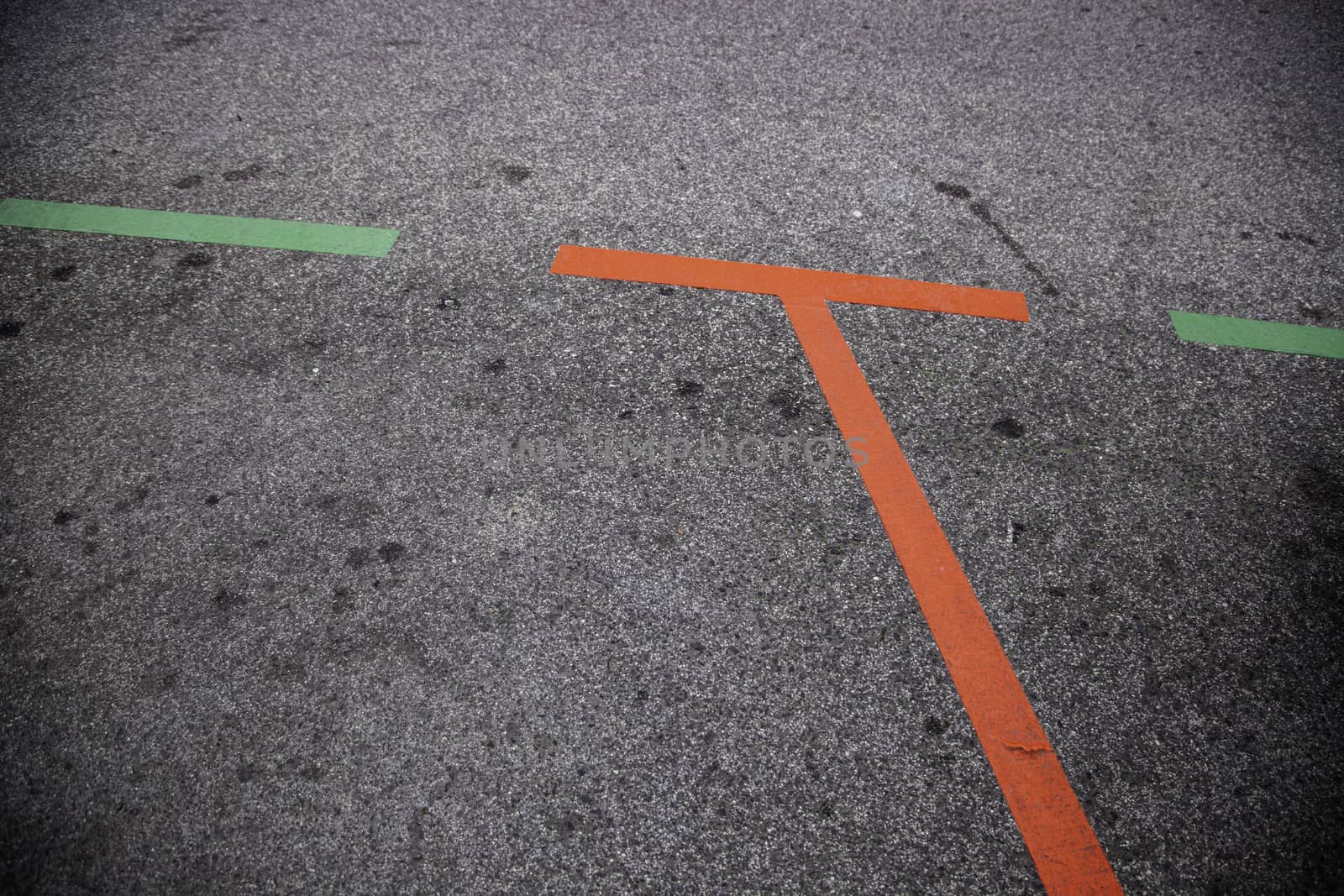 Lines in a parking, signal detail for vehicles