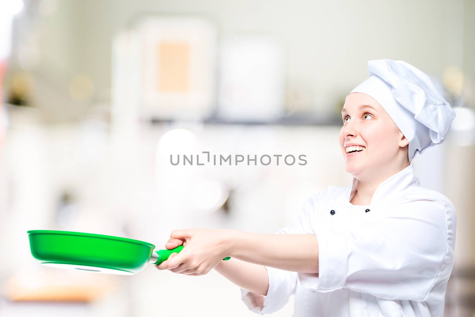 an experienced chef throws food in the pan, an emotional portrai by kosmsos111